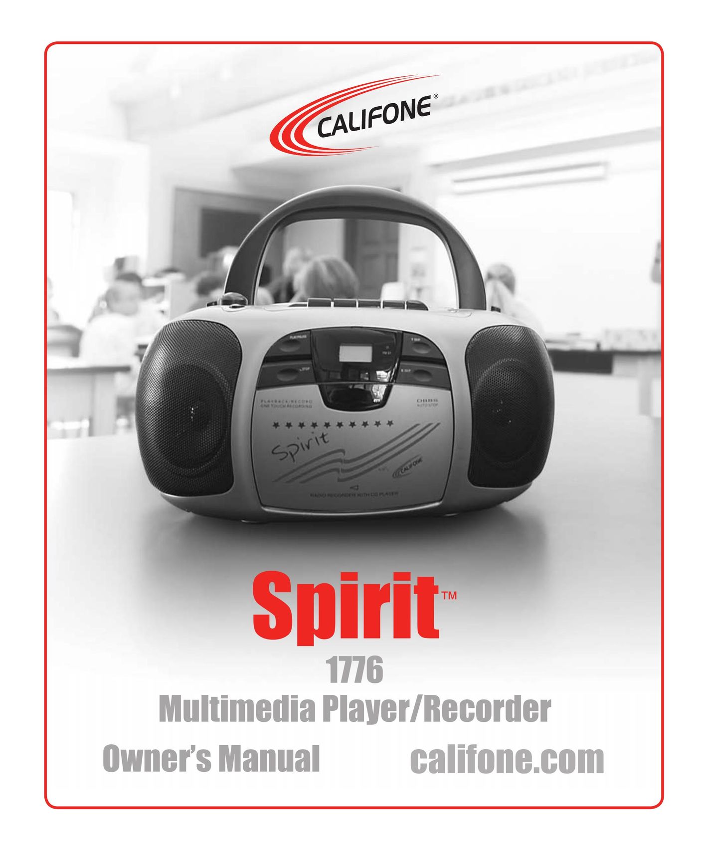 Califone 1776 Portable Multimedia Player User Manual