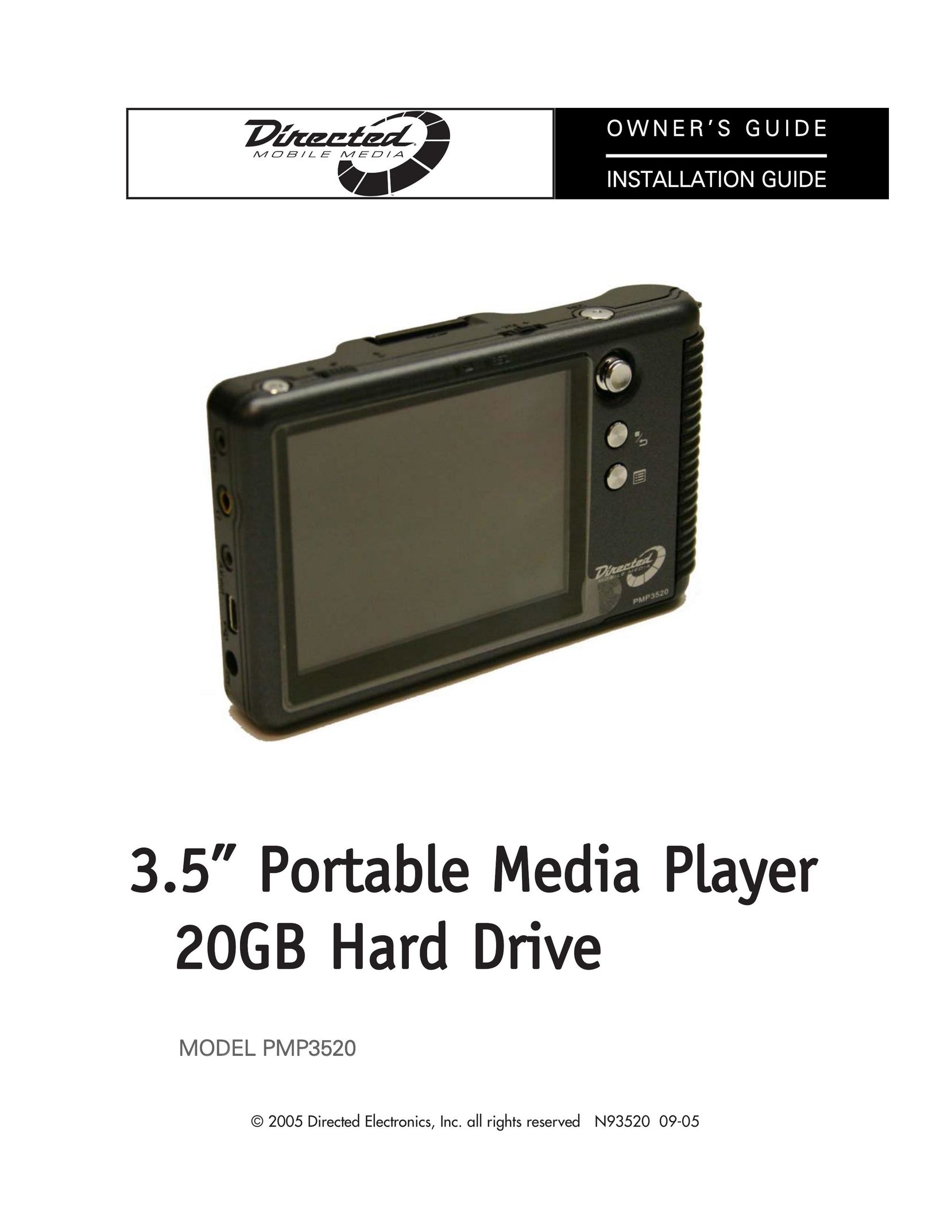 Directed Electronics PMP3520 Portable Multimedia Player User Manual