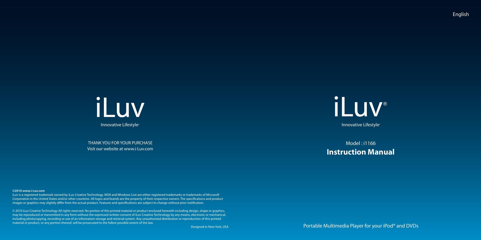 Iluv 021611 Portable Multimedia Player User Manual