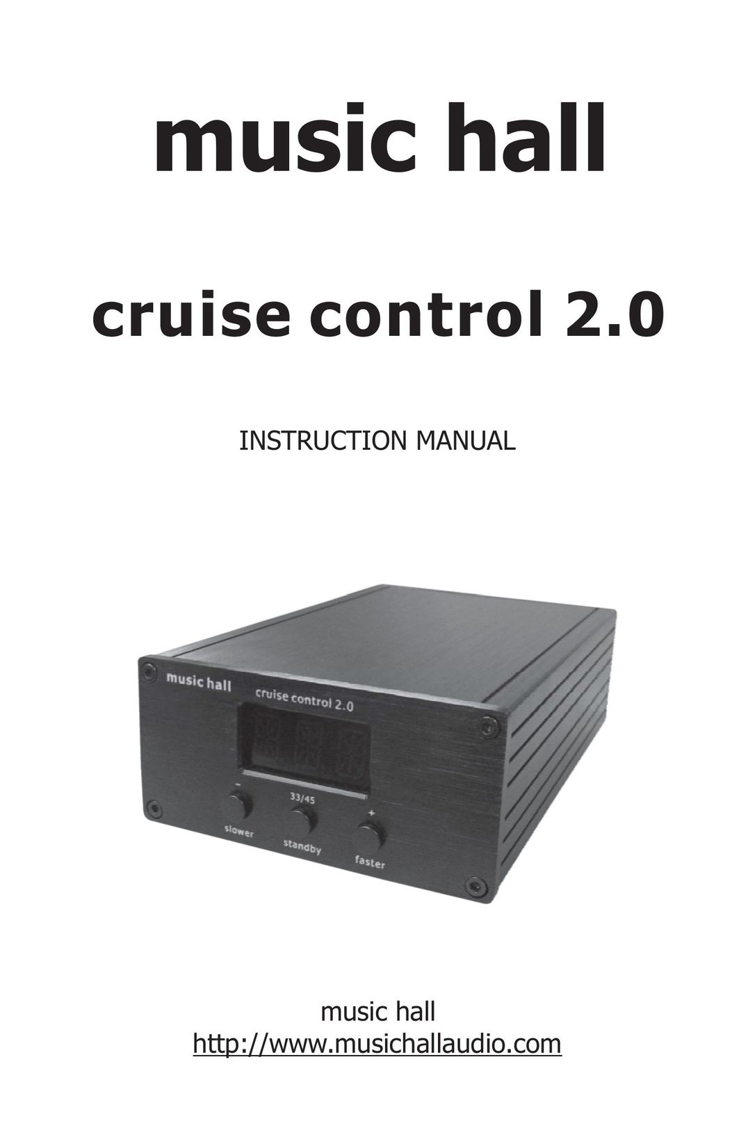 Music Hall Cruise Control 2.0 Portable Multimedia Player User Manual
