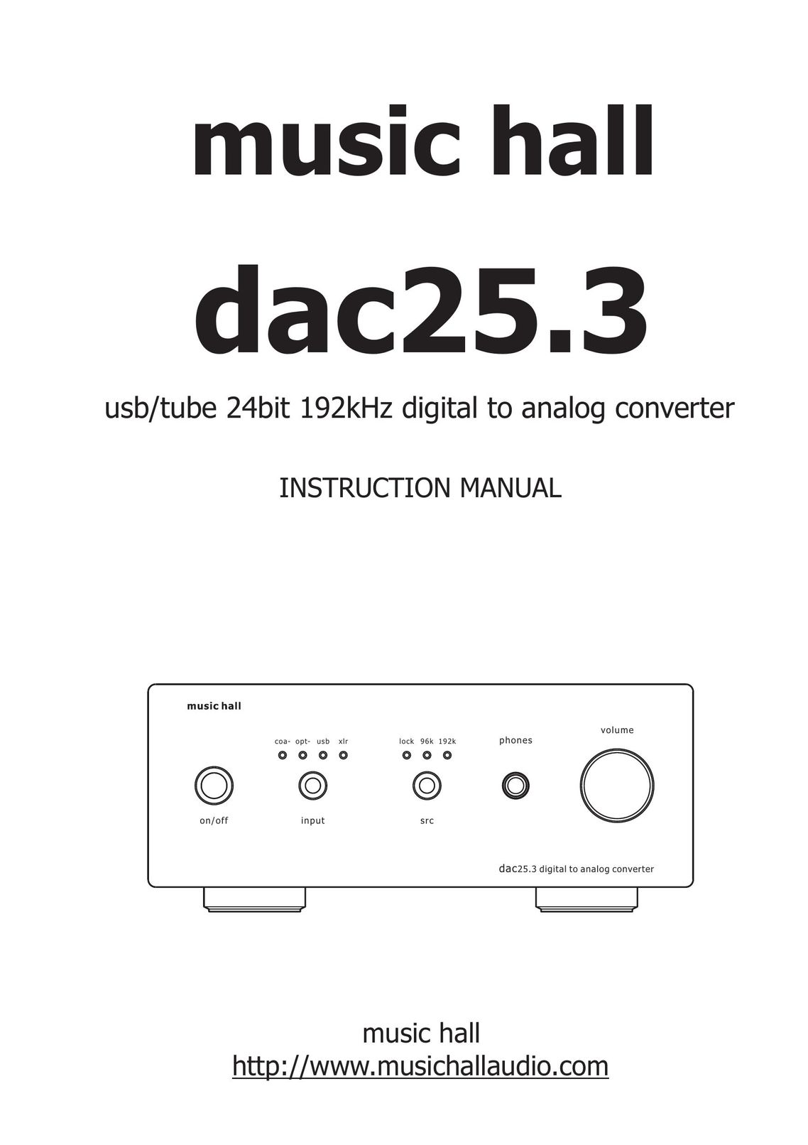 Music Hall DAC 25.3 Black Portable Multimedia Player User Manual