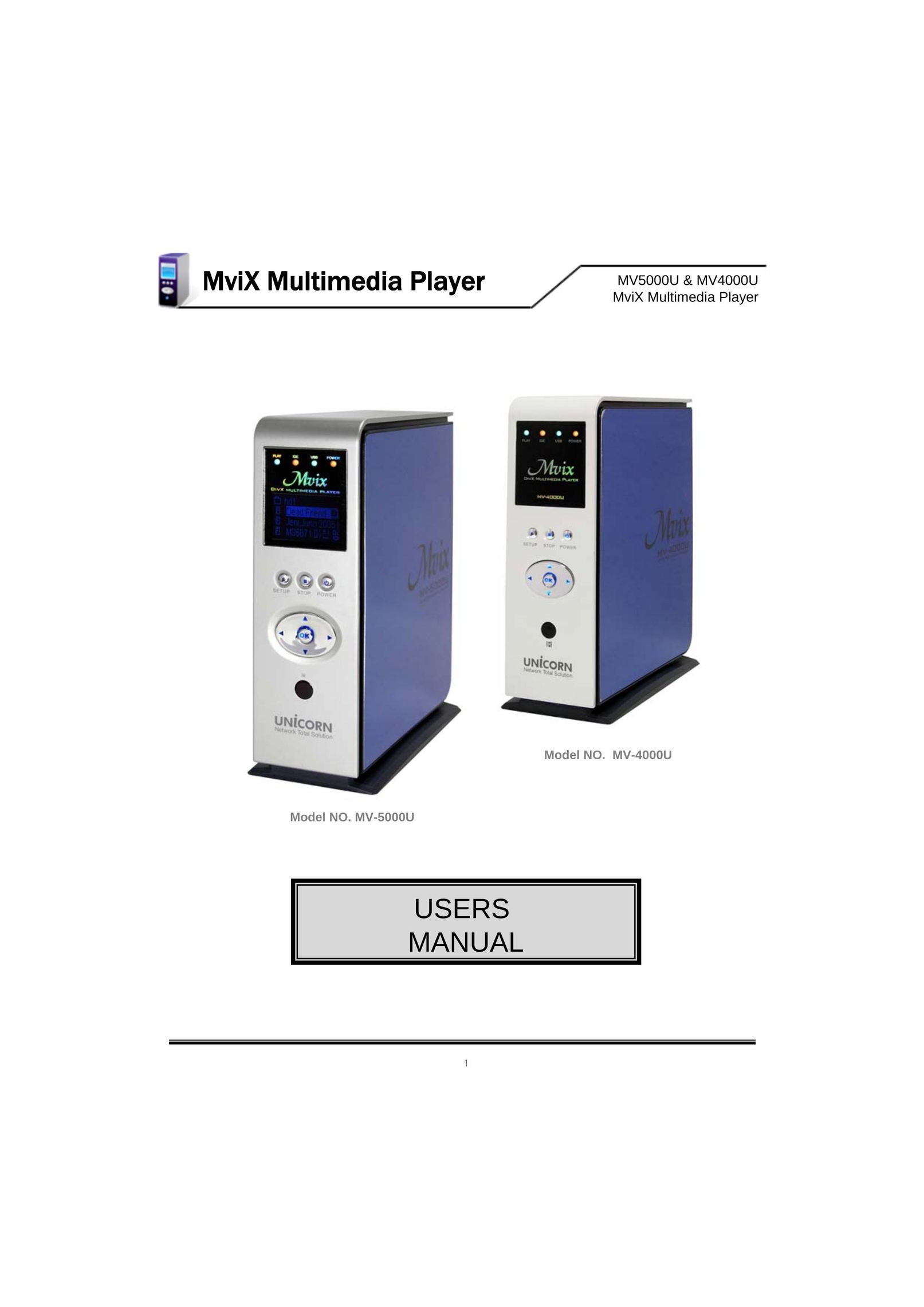 Mvix MV-4000U Portable Multimedia Player User Manual