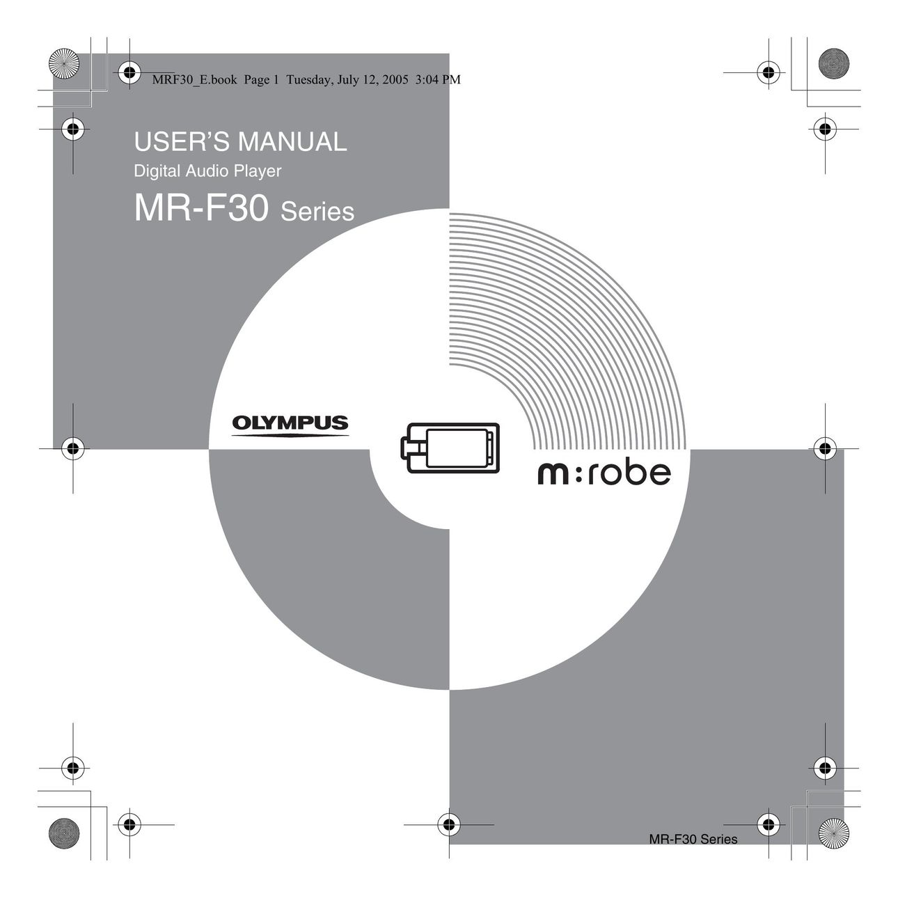 Olympus MR-F30 Series Portable Multimedia Player User Manual