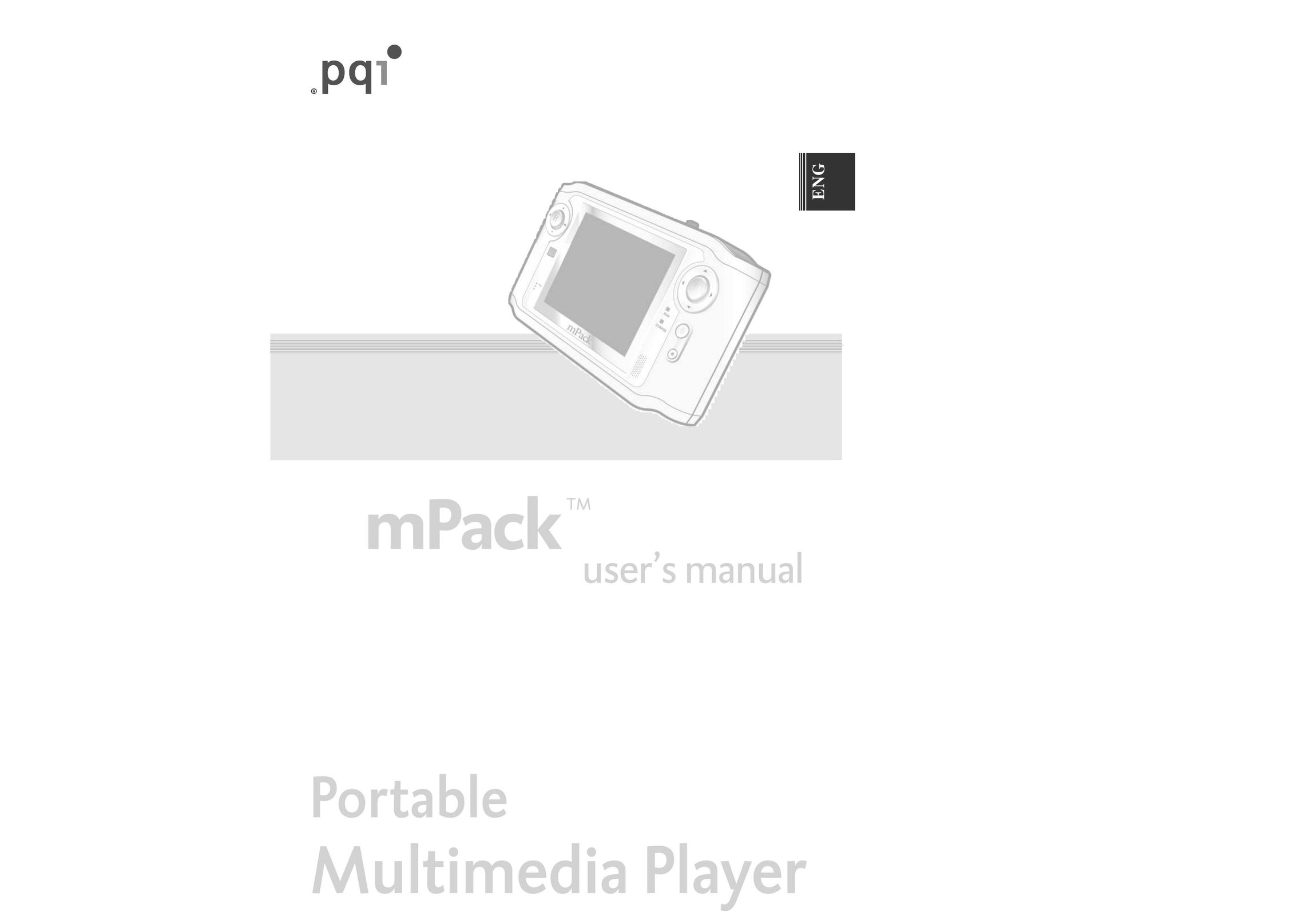 PQI mPack Portable Multimedia Player User Manual
