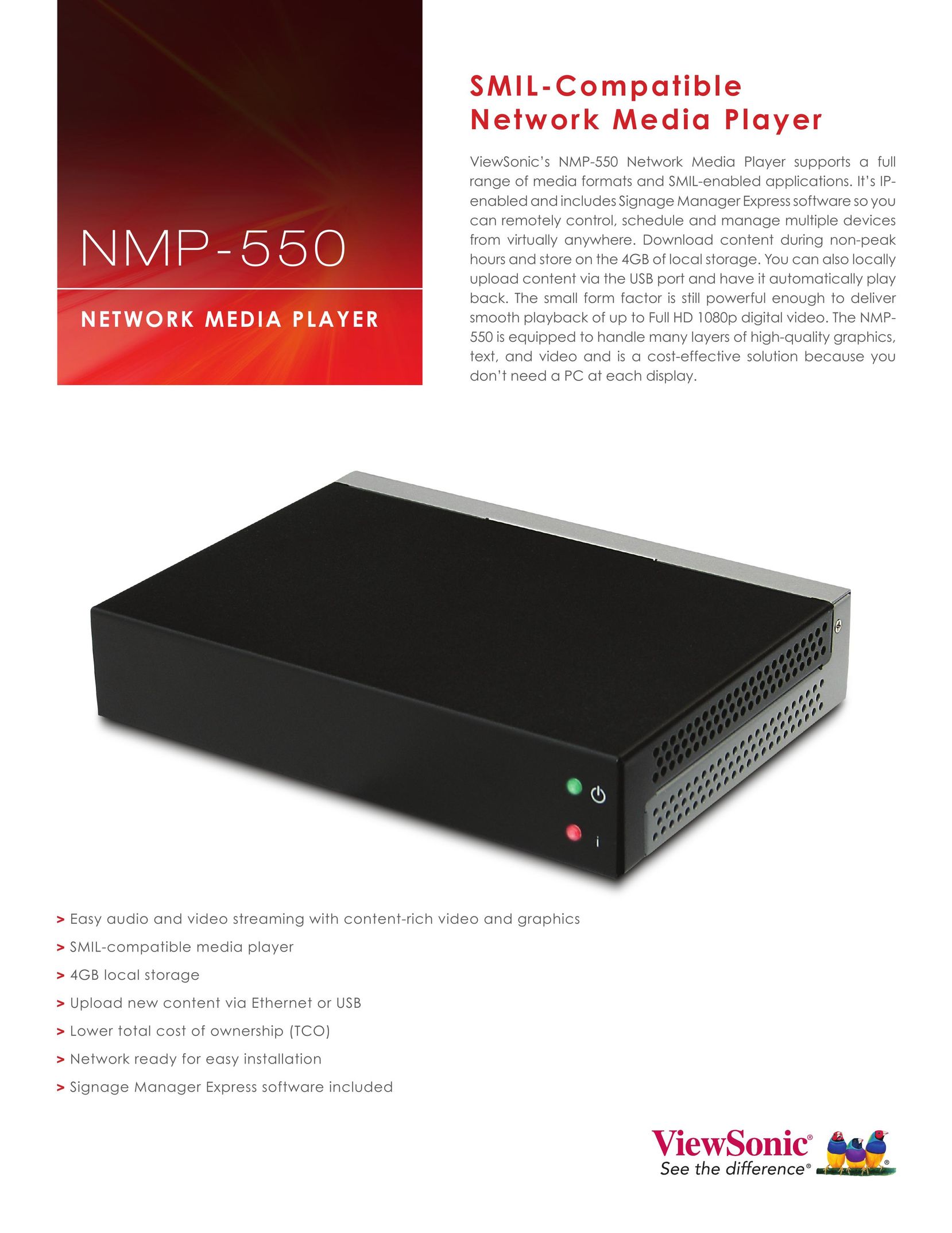 ViewSonic NMP-550 Portable Multimedia Player User Manual