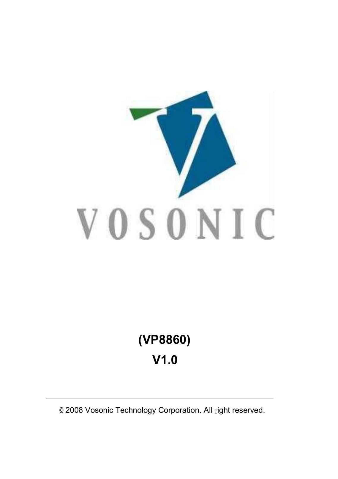 Vosonic VP8860 Portable Multimedia Player User Manual