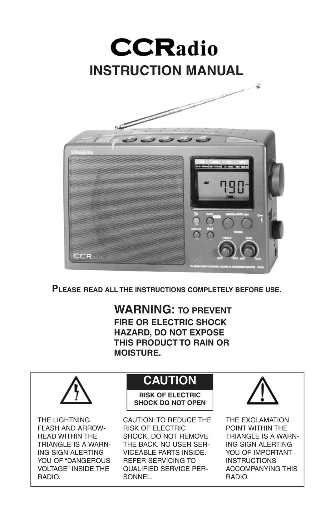 C. Crane CCRadio Portable Radio User Manual