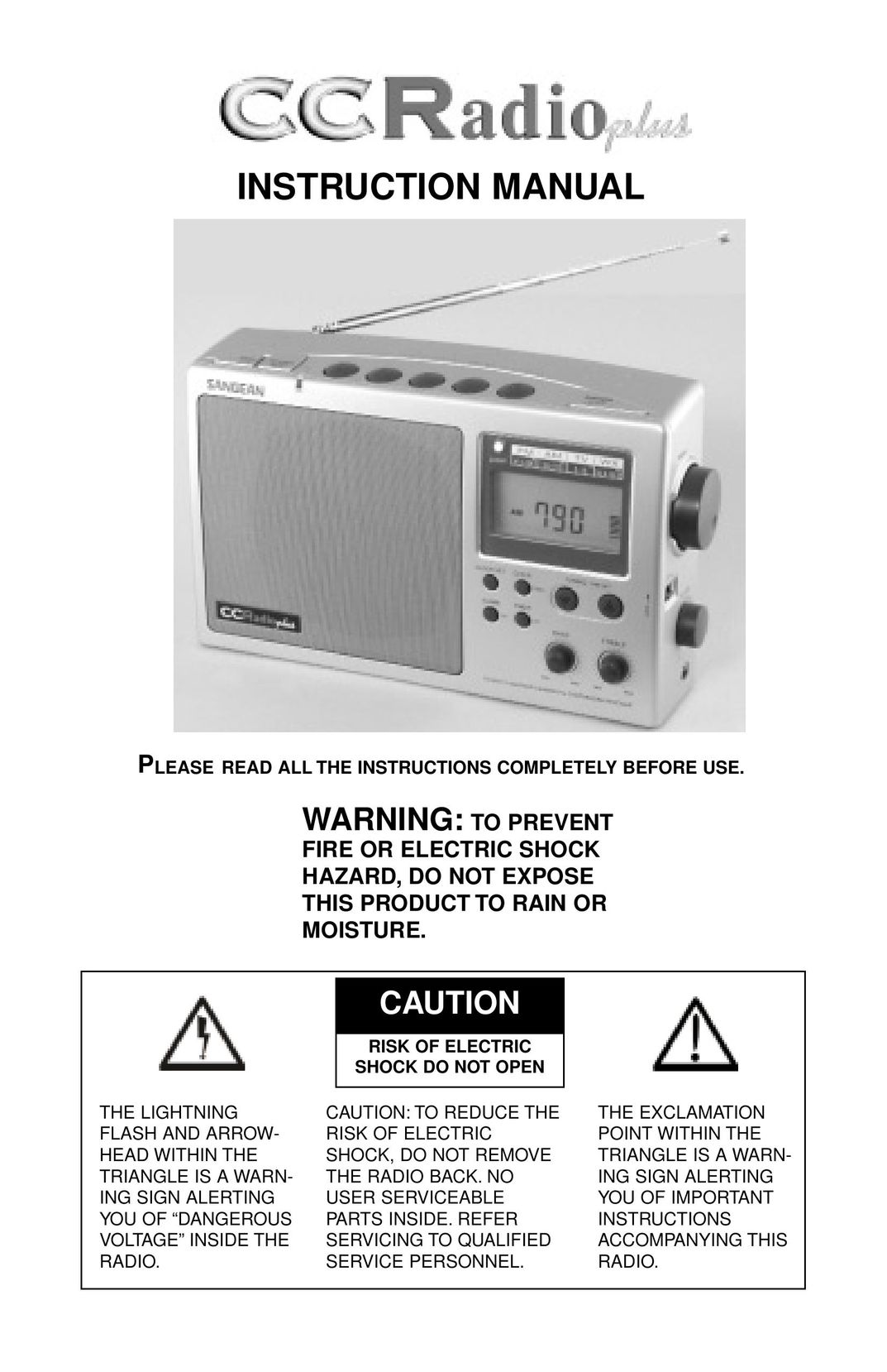 C. Crane CCRadio plus Portable Radio User Manual