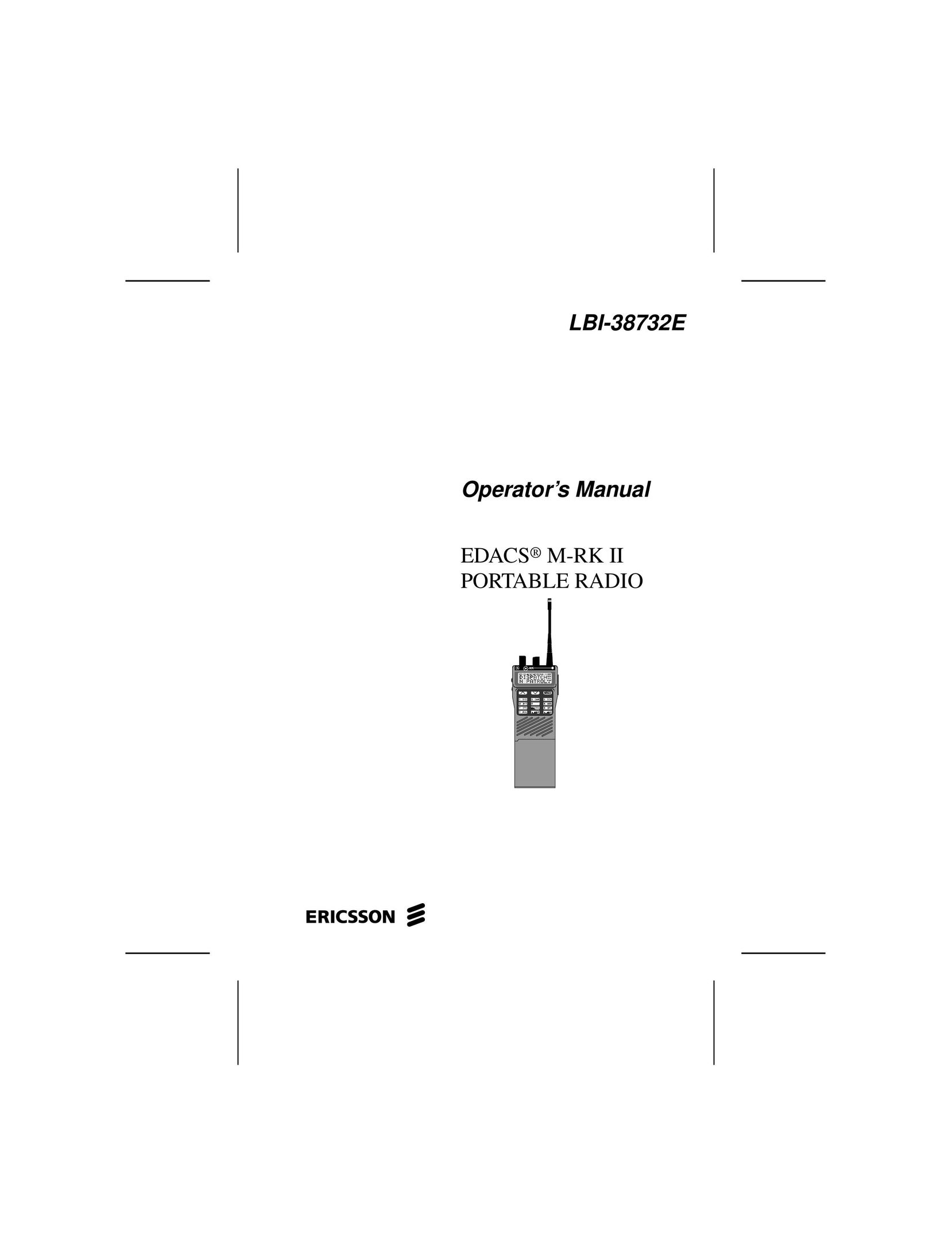 Ericsson LBI-38732E Portable Radio User Manual