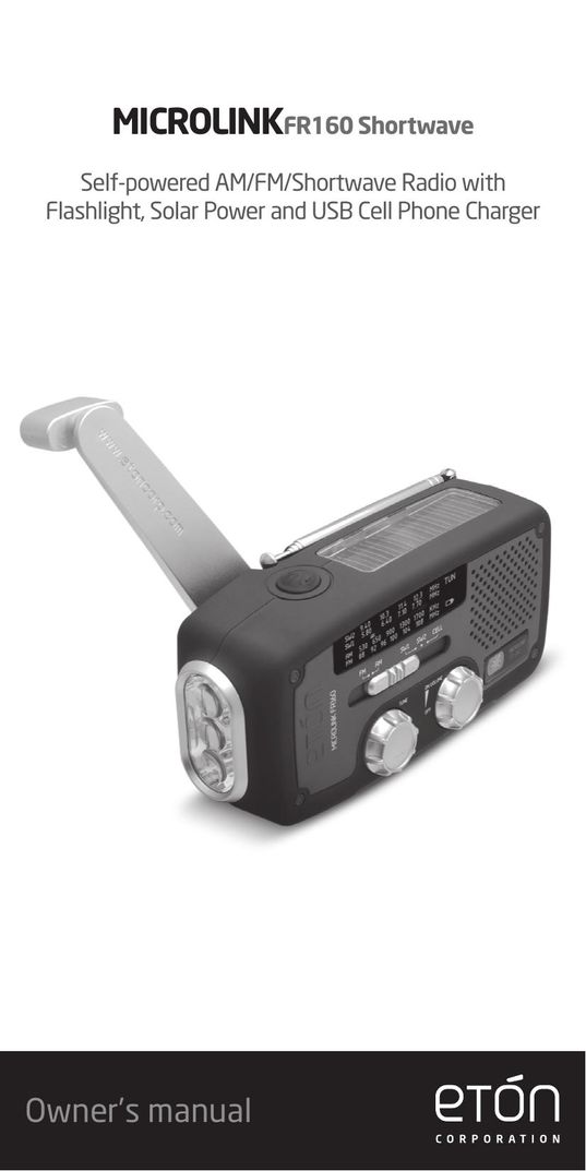 Eton FR160 Portable Radio User Manual