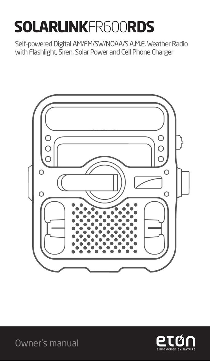 Eton FR600 Portable Radio User Manual