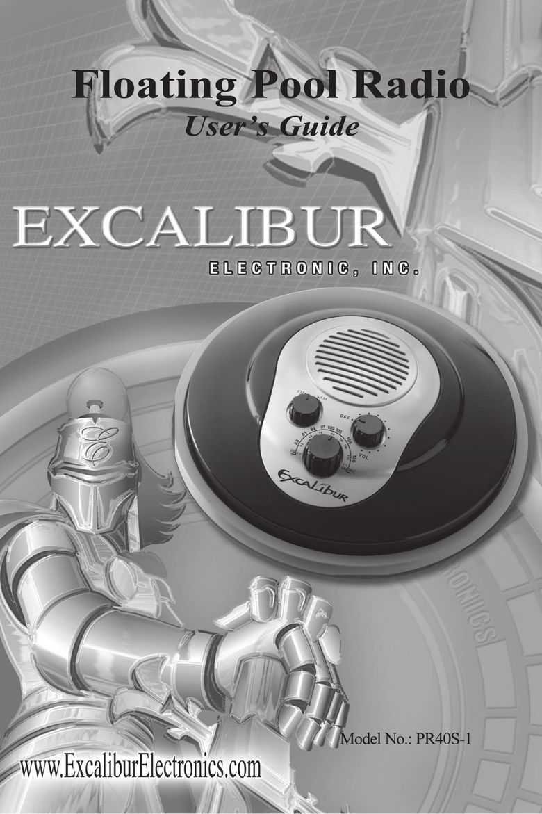 Excalibur electronic PR40S-1 Portable Radio User Manual