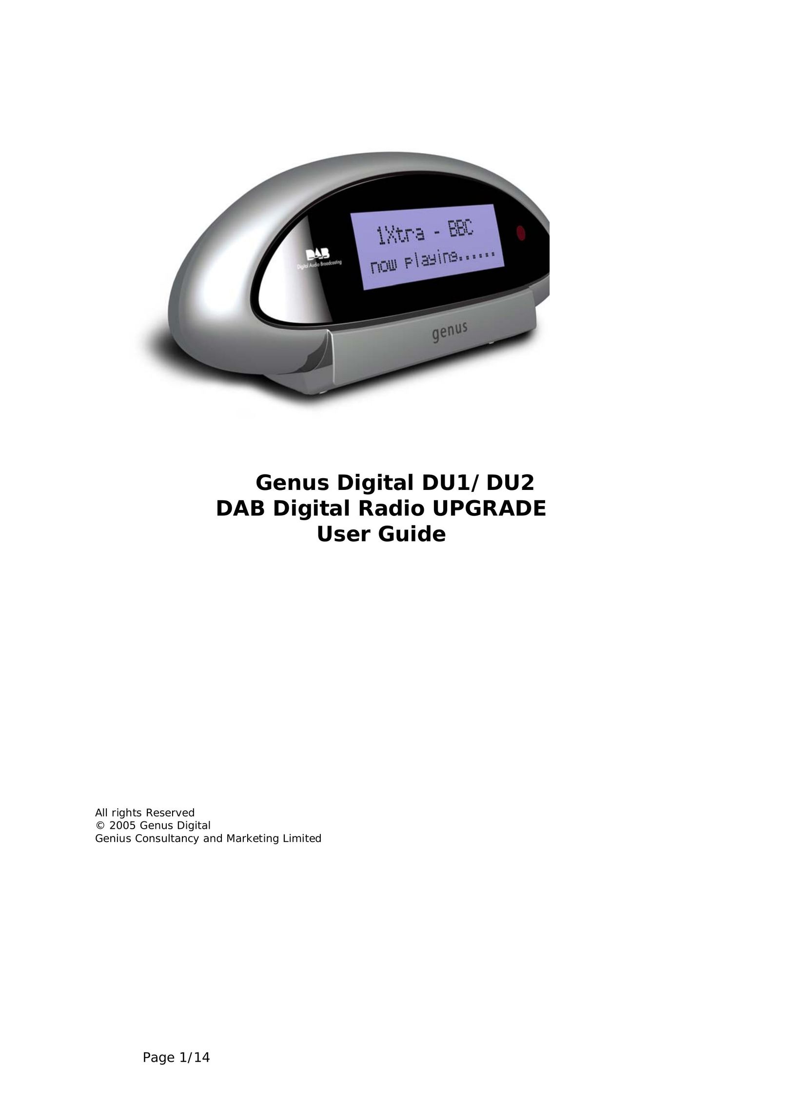 Genius DU1/DU2 Portable Radio User Manual