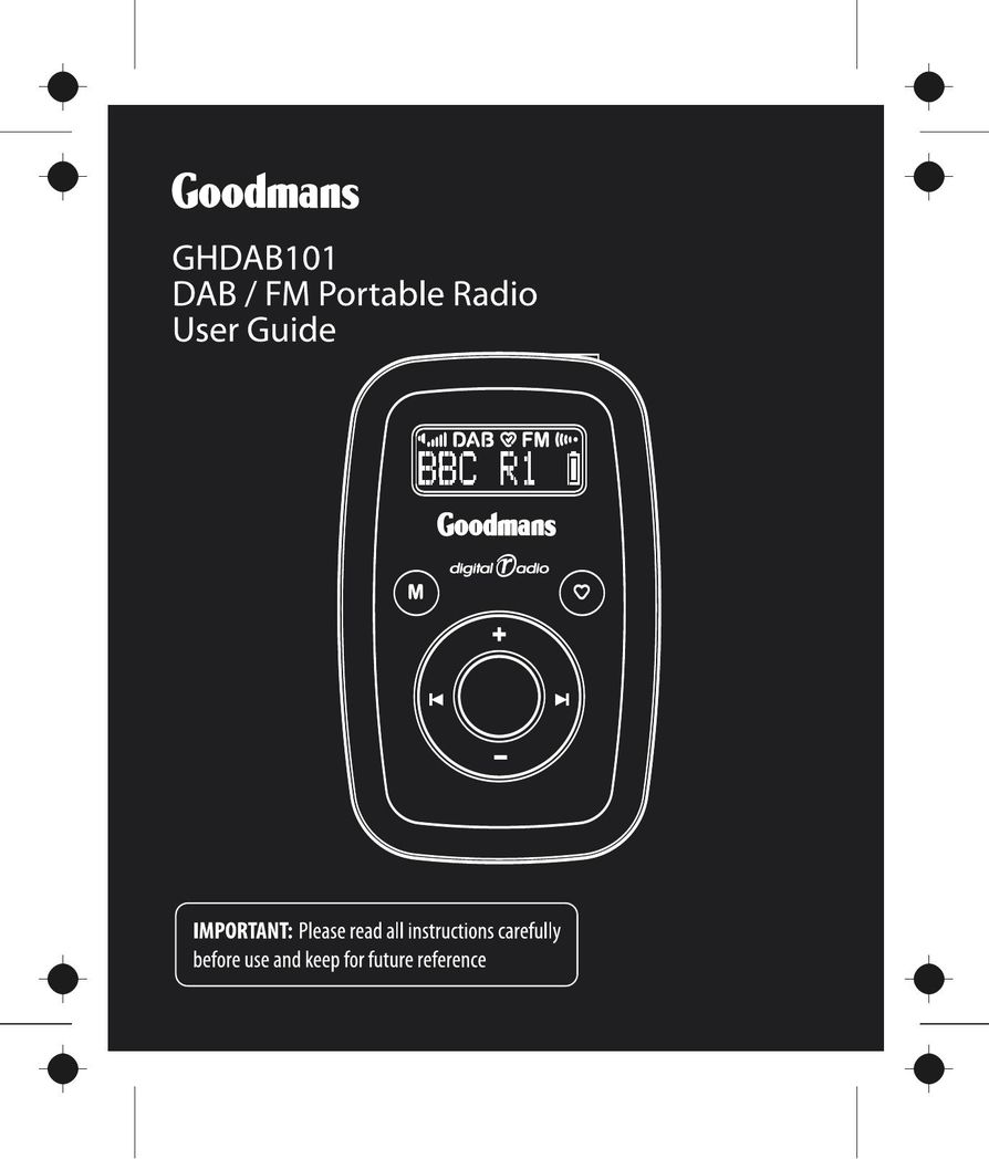 Goodmans GHDAB101 Portable Radio User Manual