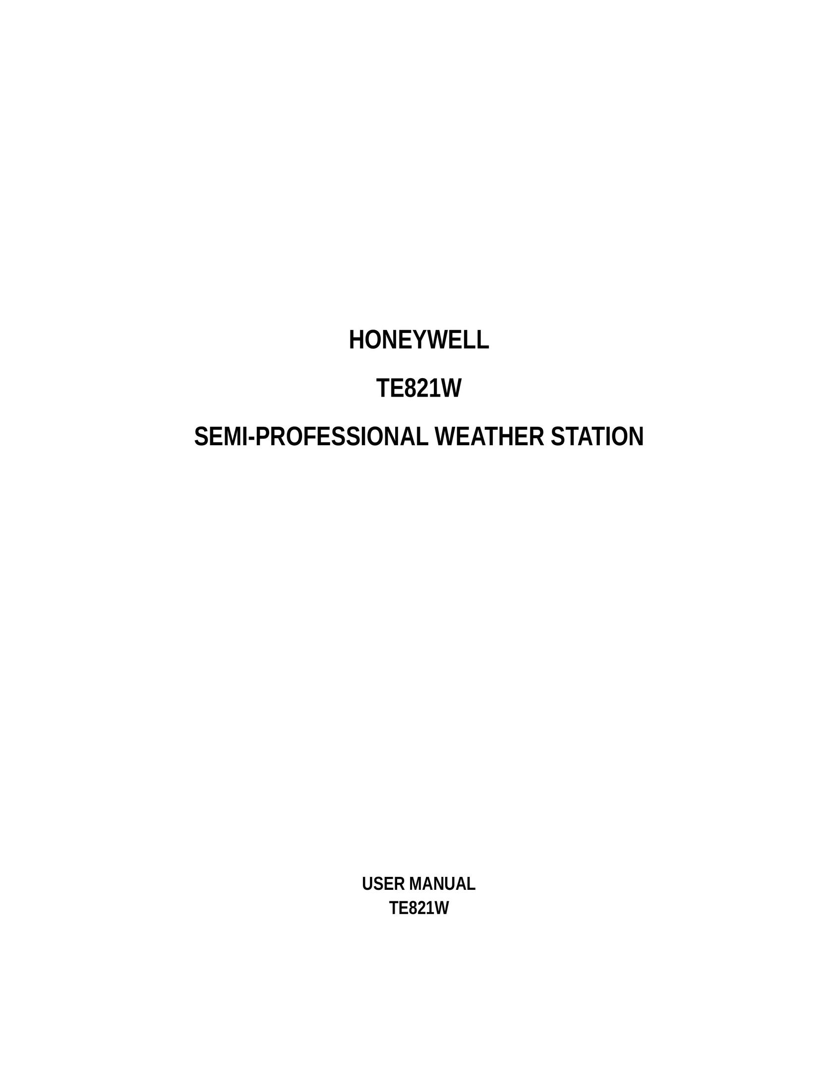 Honeywell TE821W Portable Radio User Manual