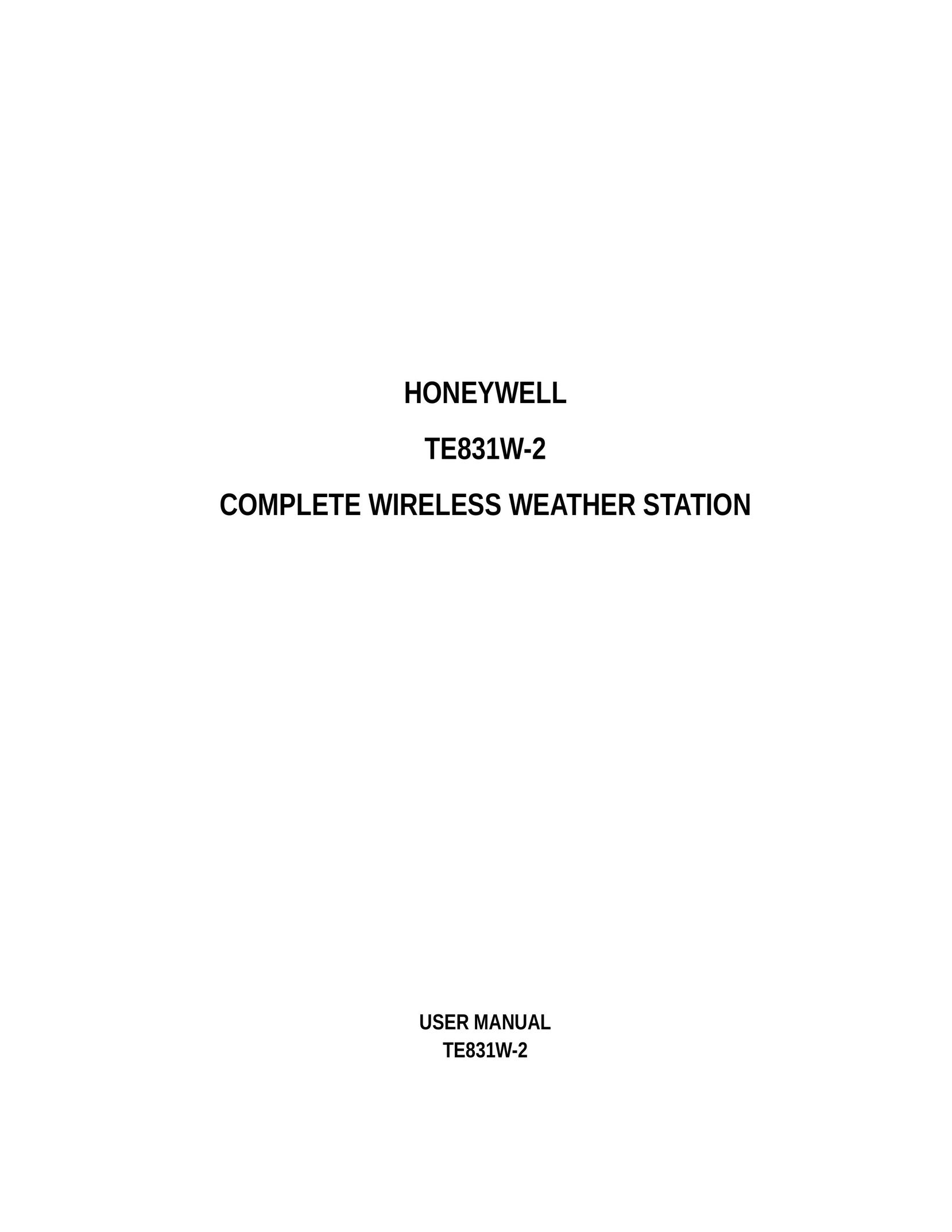 Honeywell TE831W-2 Portable Radio User Manual