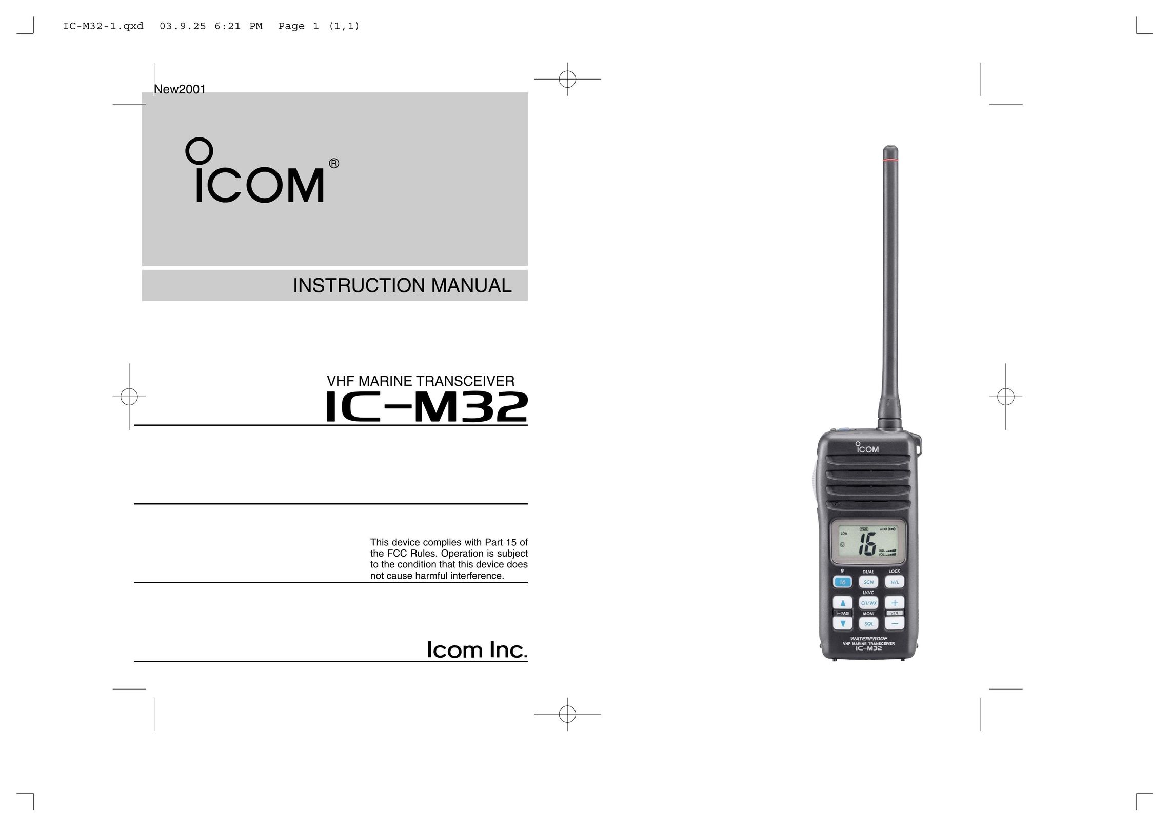 Icom IC-M32 Portable Radio User Manual