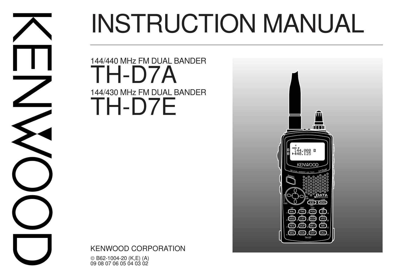 Kenwood TH-D7A Portable Radio User Manual