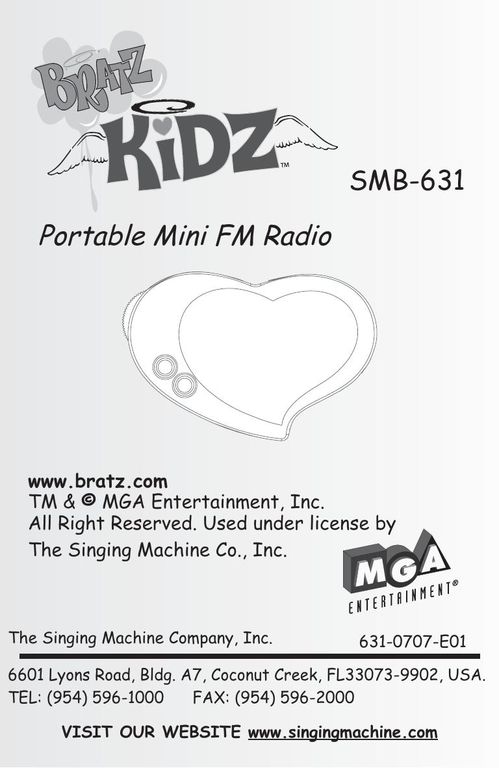 KidzMouse SMB-631 Portable Radio User Manual