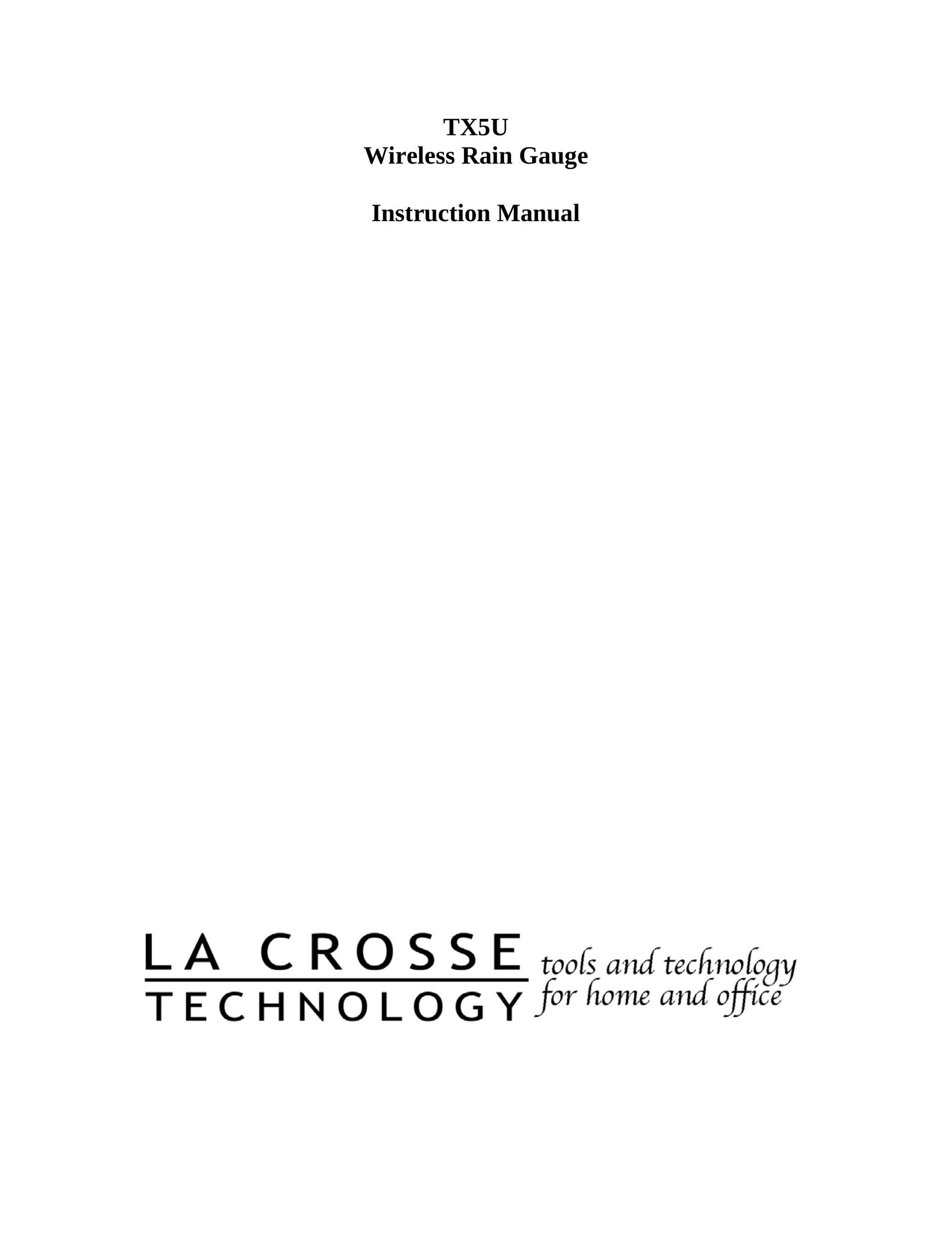 La Crosse Technology TX5U Portable Radio User Manual