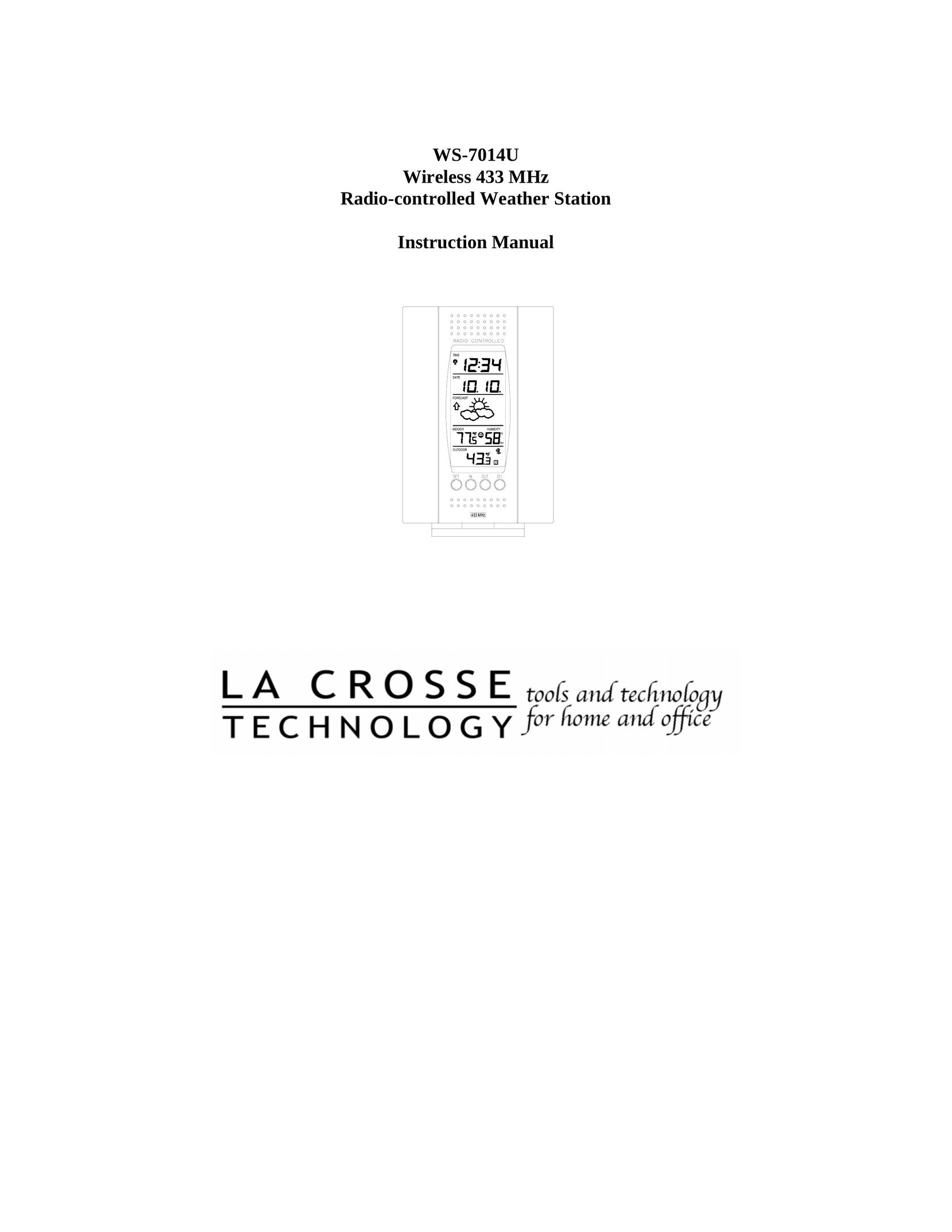 La Crosse Technology WS-7014U Portable Radio User Manual