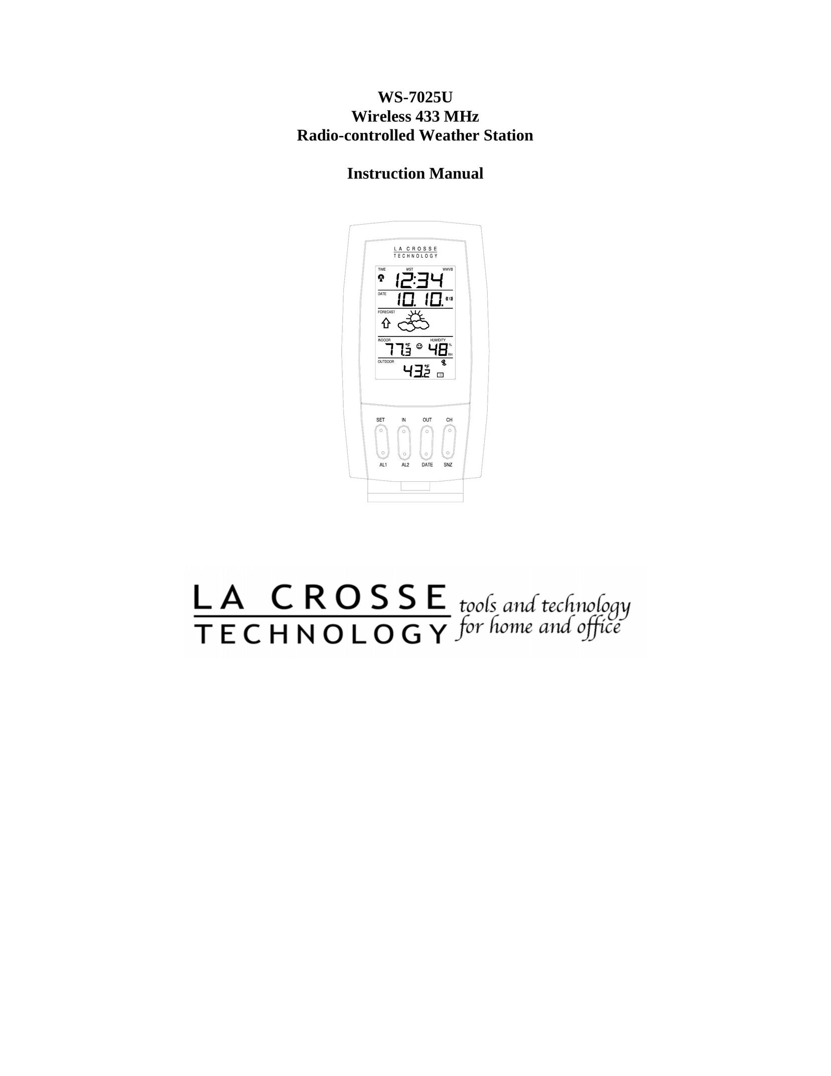 La Crosse Technology WS-7025U Portable Radio User Manual