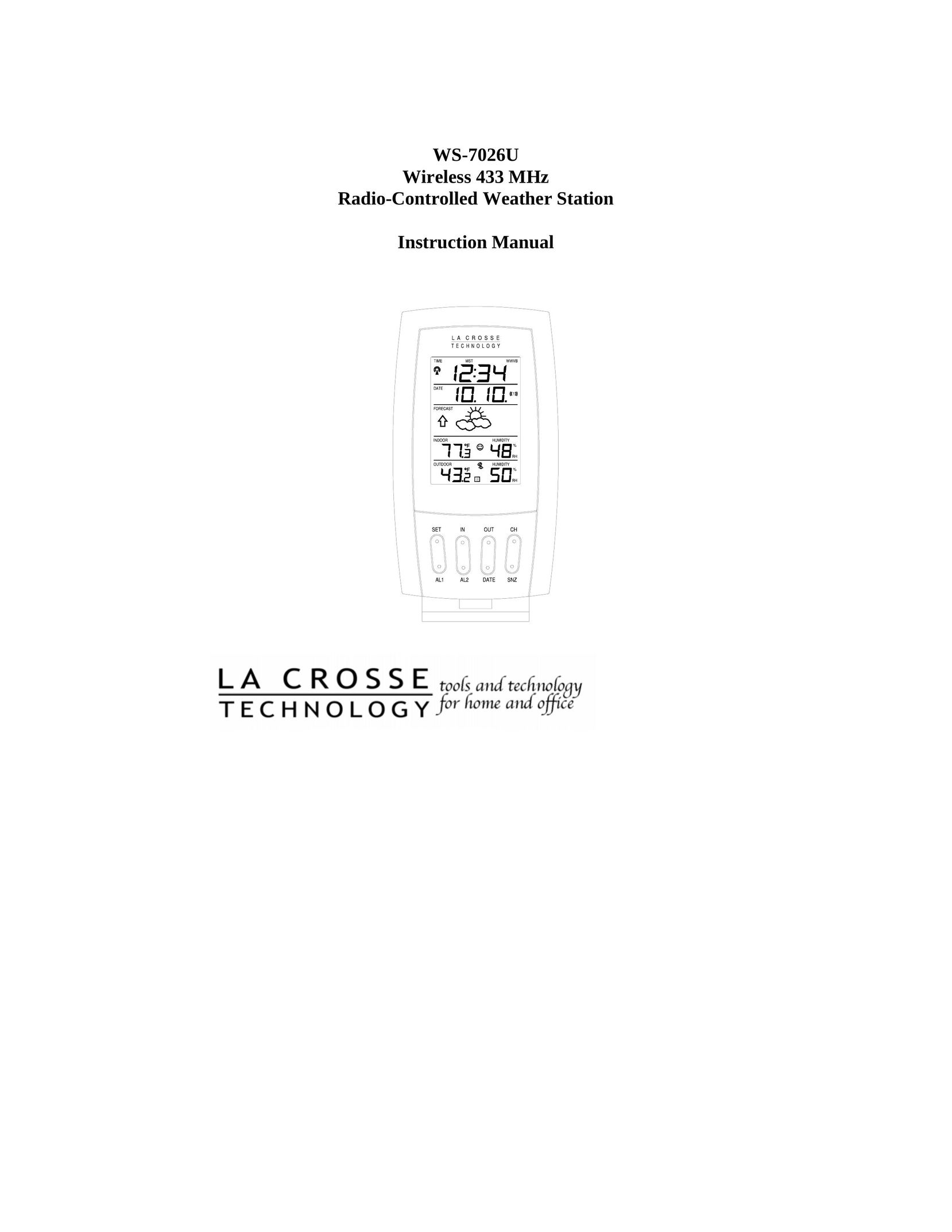La Crosse Technology WS-7026U Portable Radio User Manual
