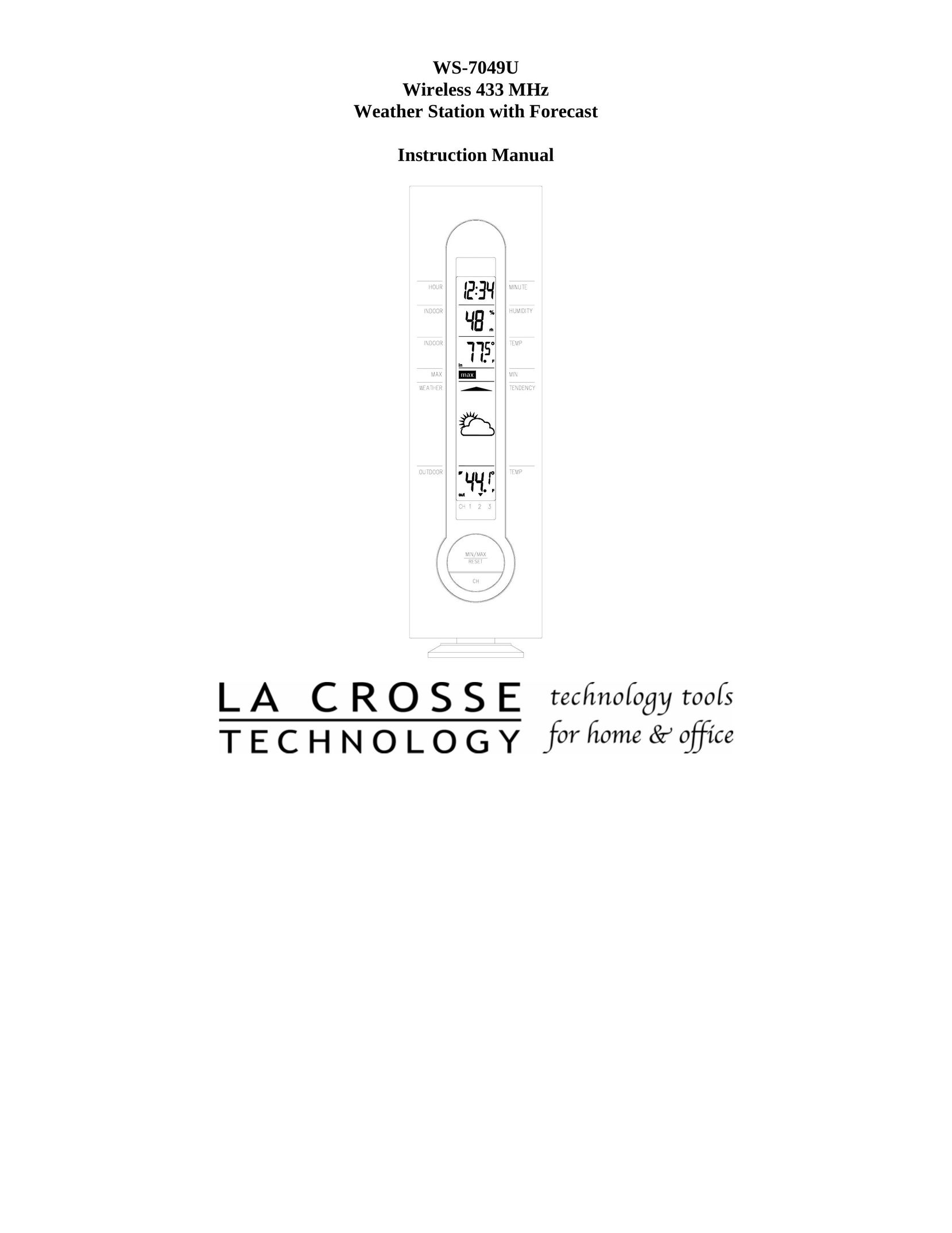 La Crosse Technology WS-7049U Portable Radio User Manual