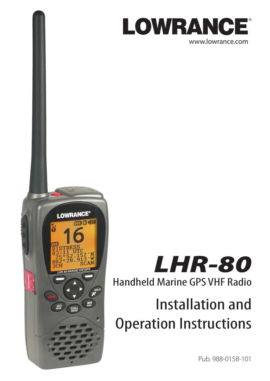 Lowrance electronic LHR-80 Portable Radio User Manual