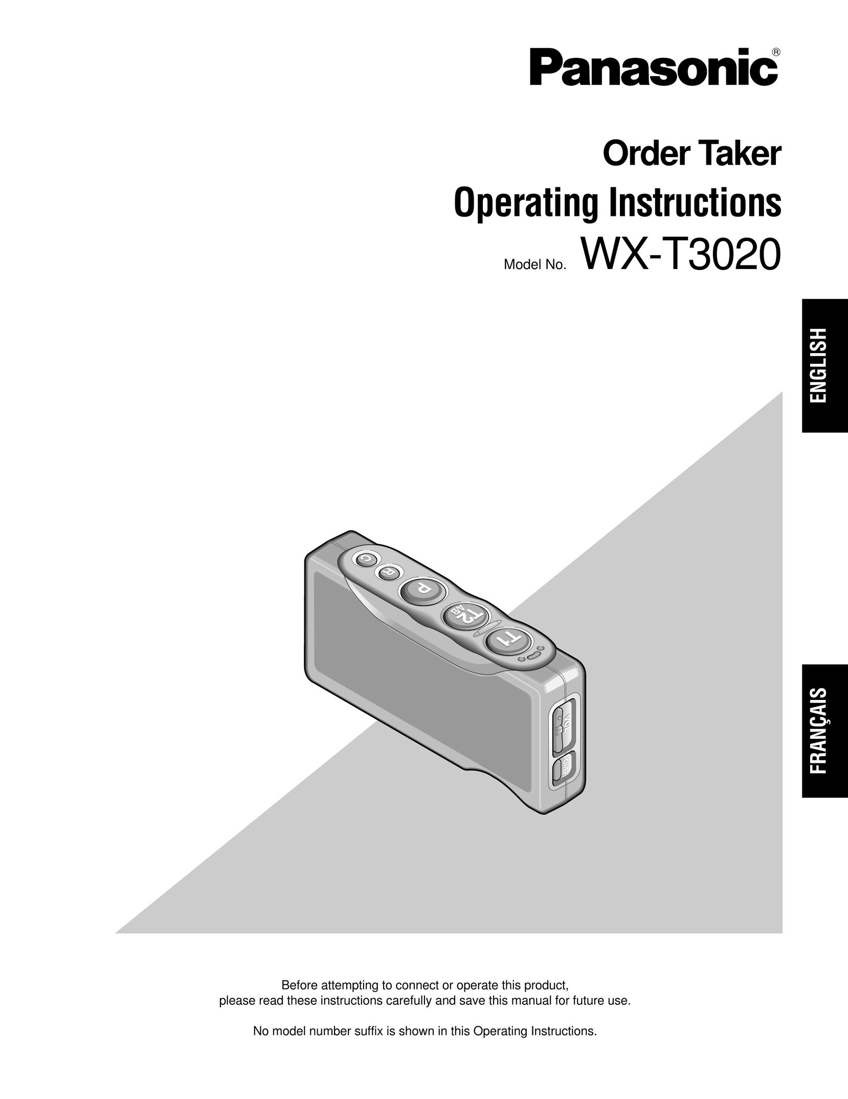 Panasonic WX-T3020 Portable Radio User Manual