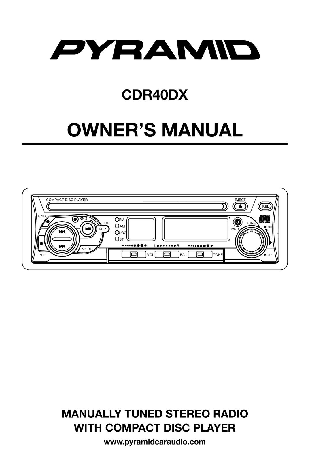 Pyramid Car Audio CDR40DX Portable Radio User Manual