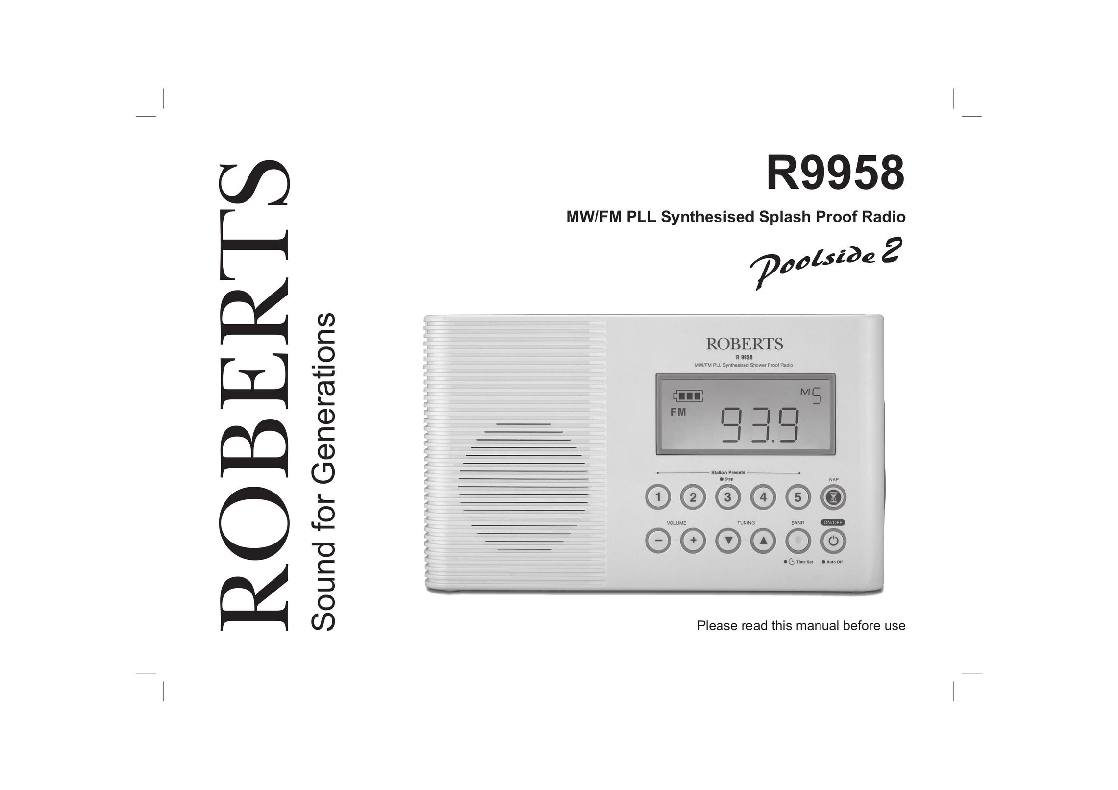 Roberts Radio R9958 Portable Radio User Manual