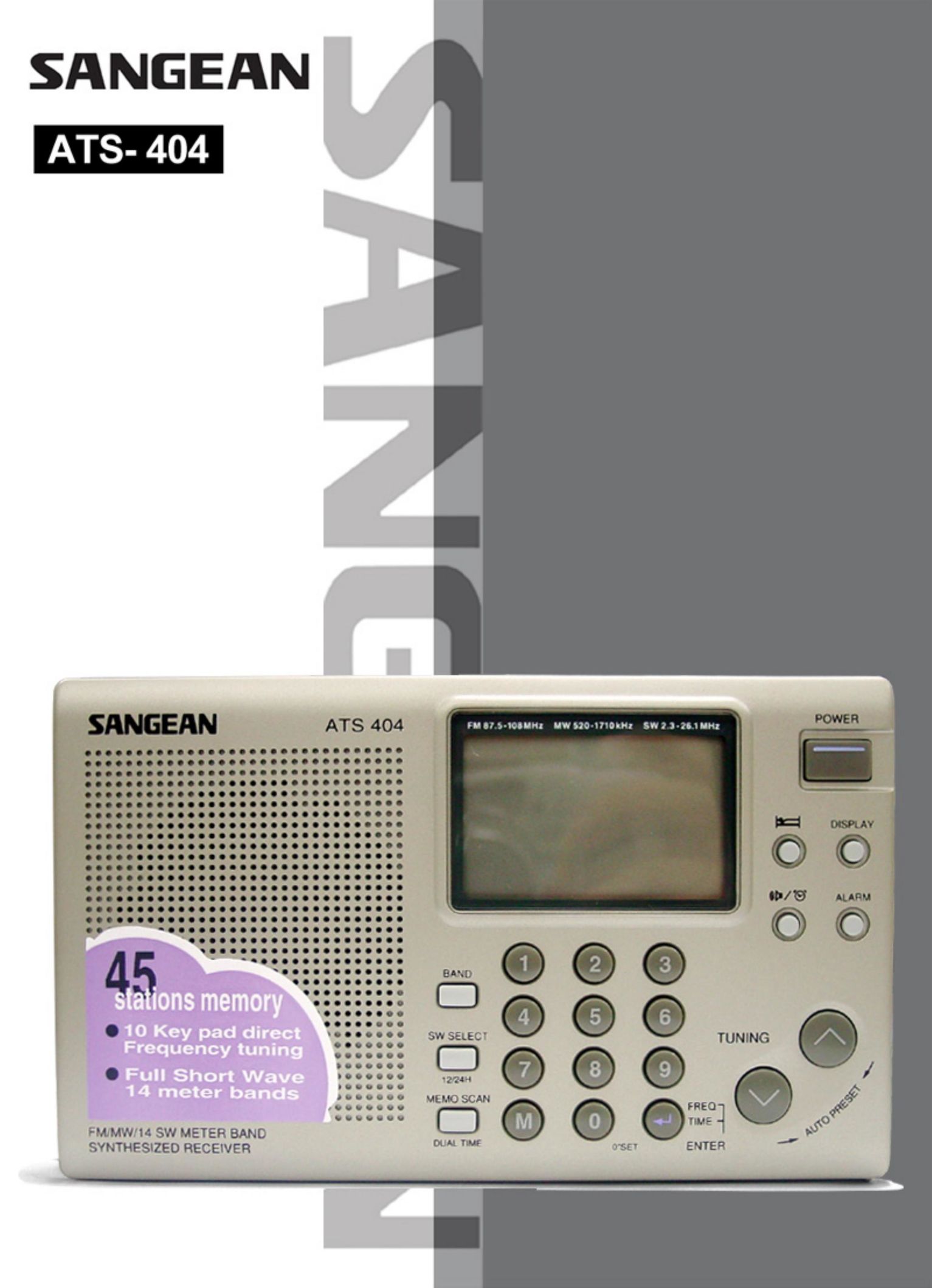 Sangean Electronics ATS-404 Portable Radio User Manual