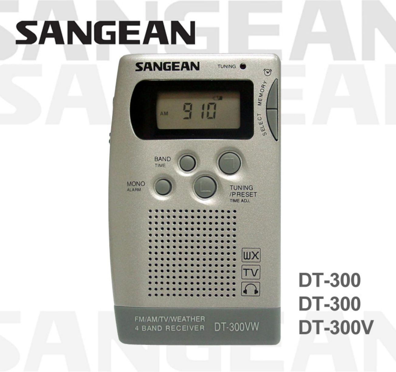 Sangean Electronics DT-300V Portable Radio User Manual