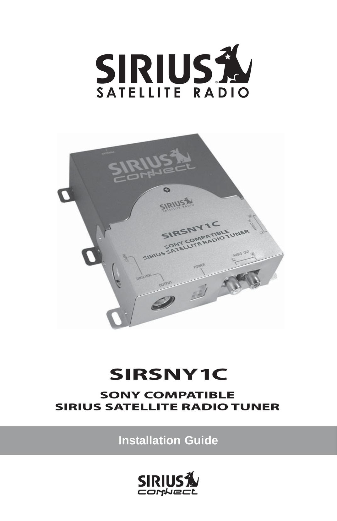 Sirius Satellite Radio SIRSNY1C Portable Radio User Manual