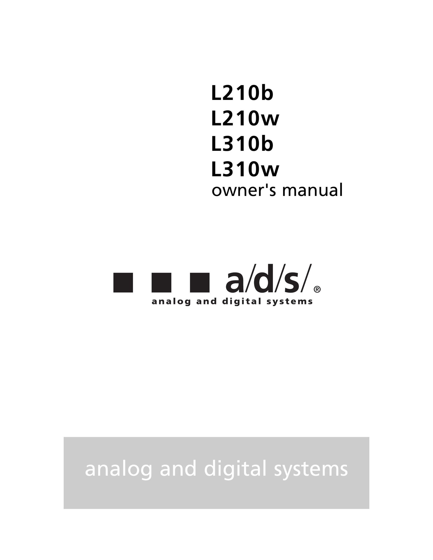 a/d/s/ L210b Portable Speaker User Manual