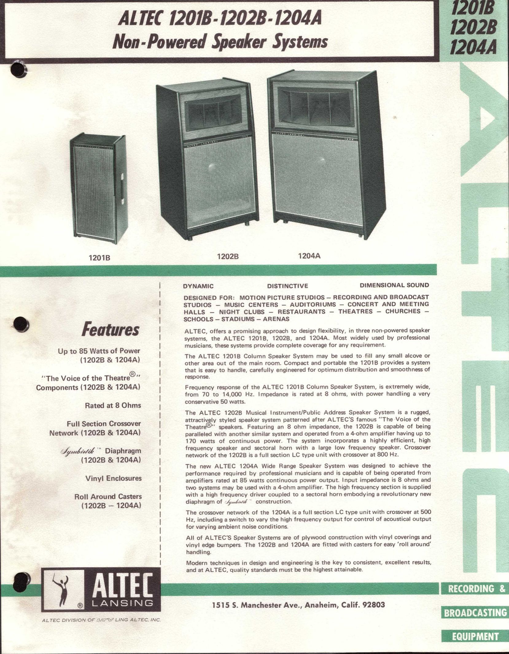 Altec Lansing 1201B Portable Speaker User Manual