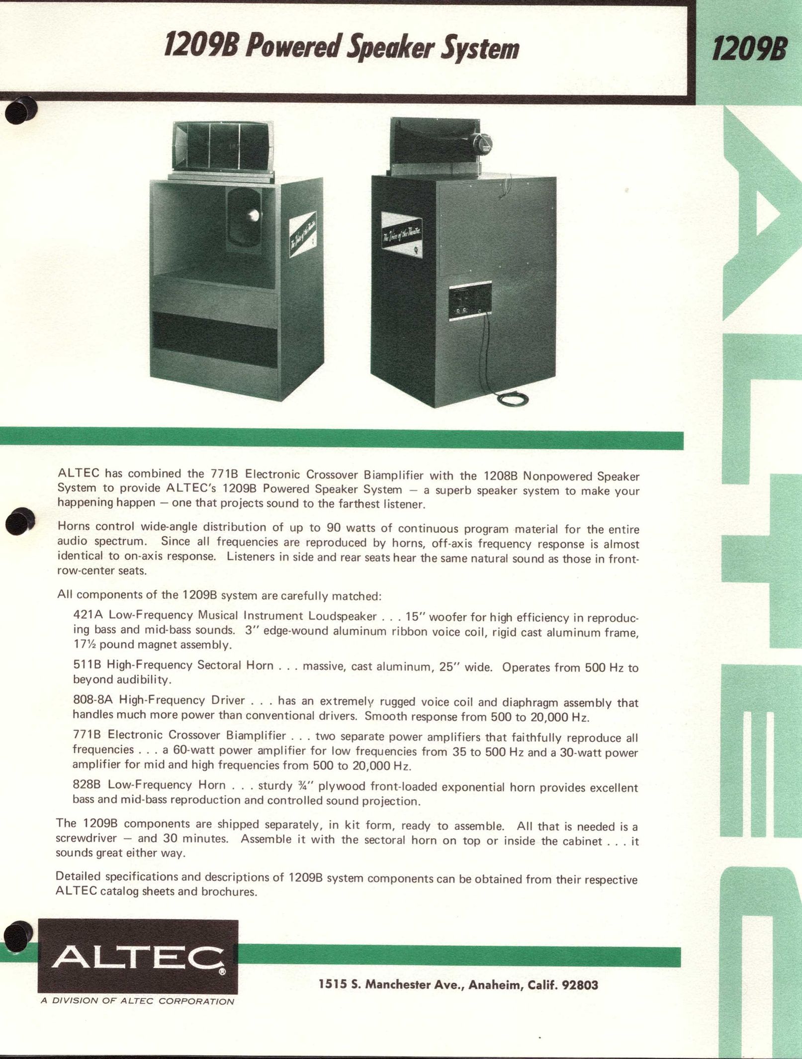 Altec Lansing 1209B Portable Speaker User Manual