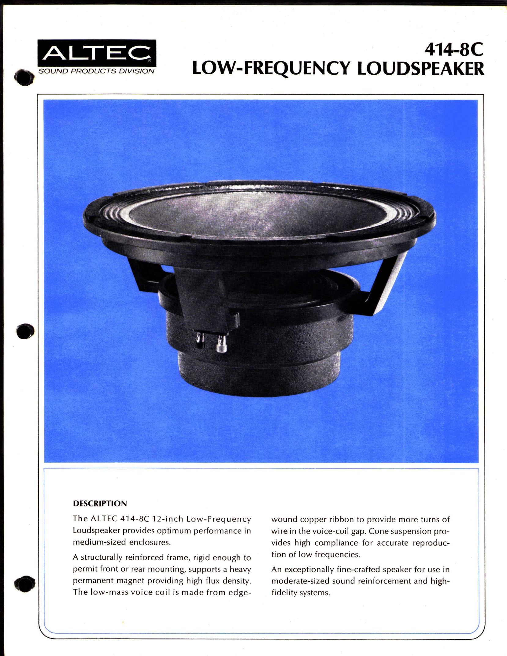 Altec Lansing 414-8C Portable Speaker User Manual