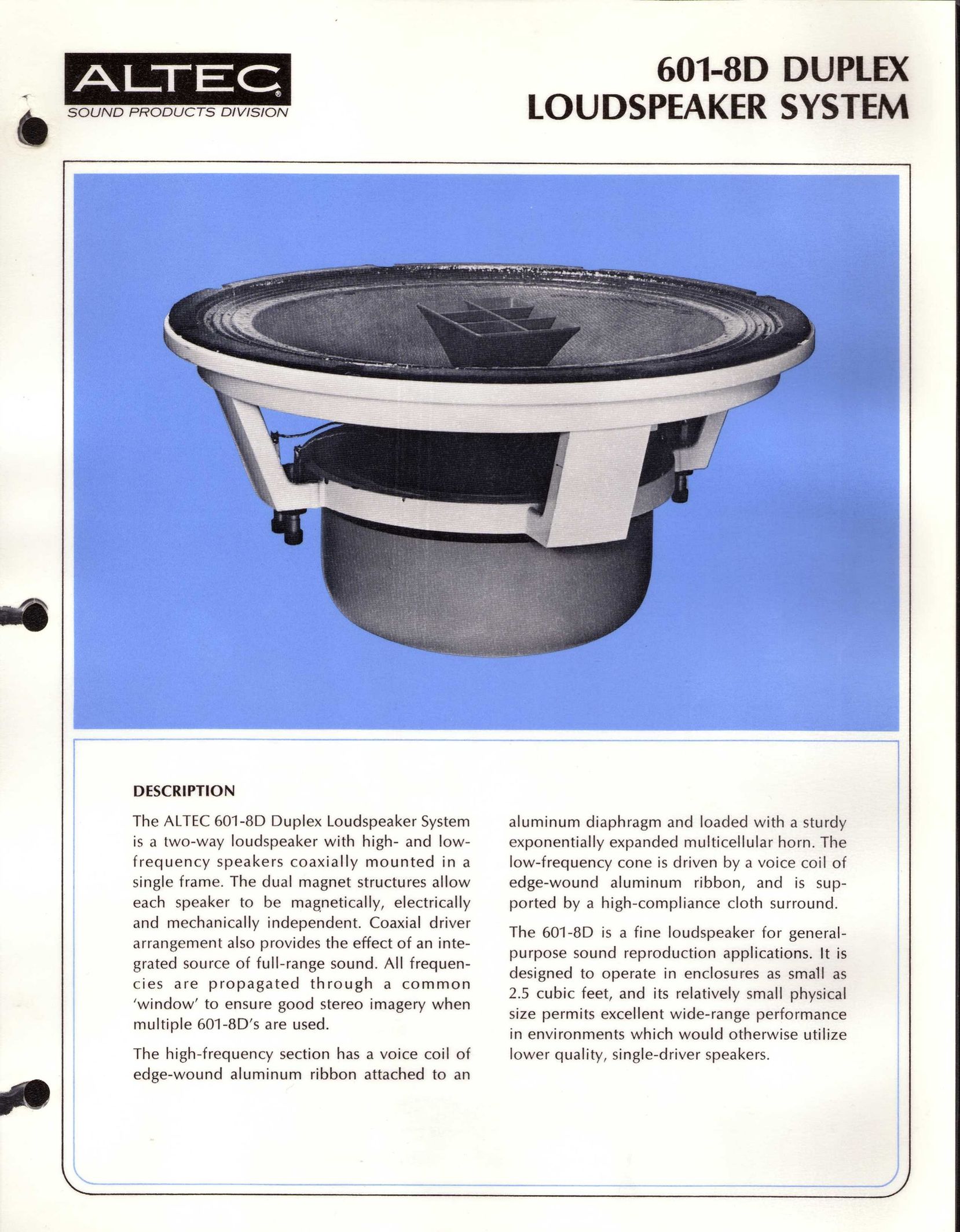 Altec Lansing 601-8D Portable Speaker User Manual