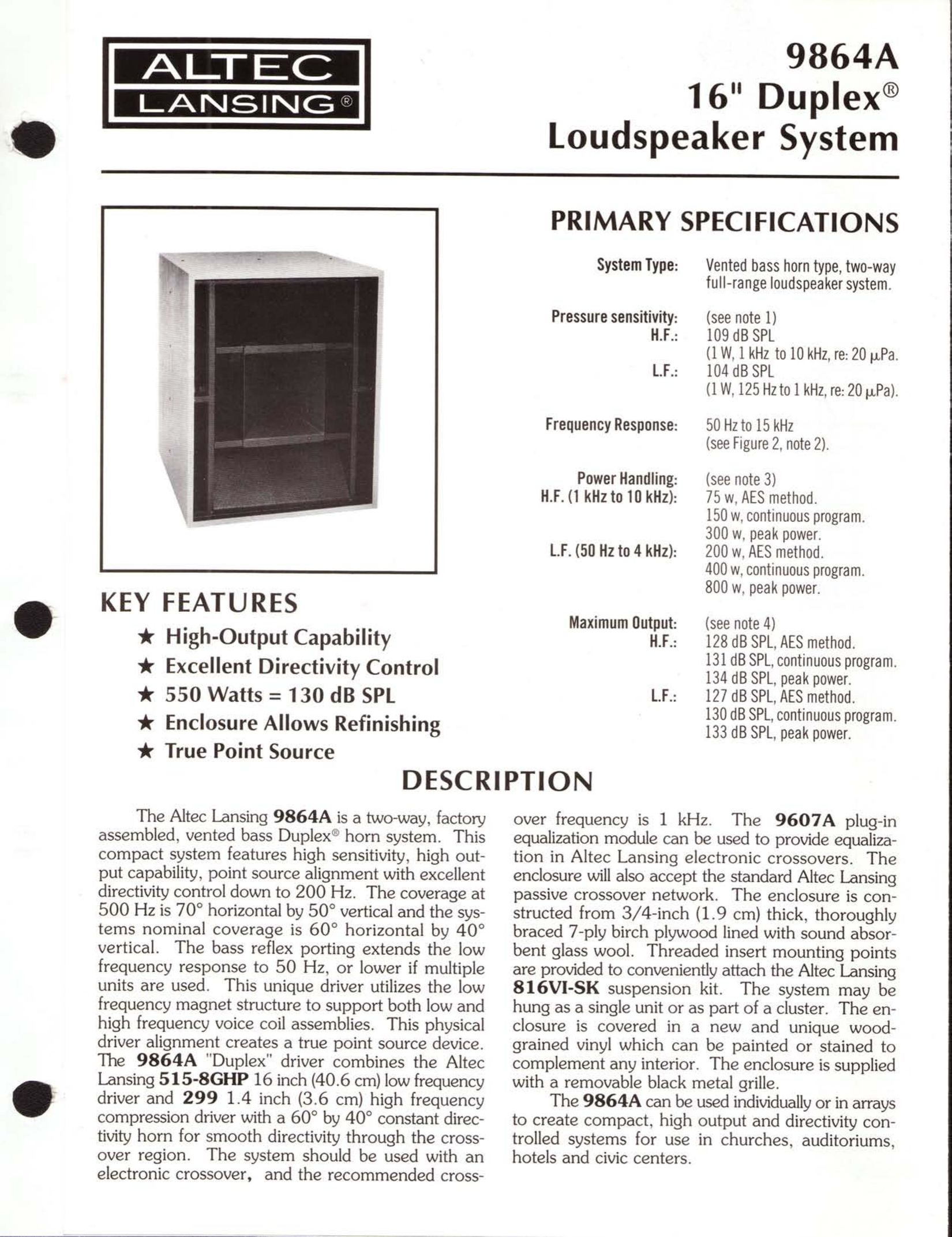 Altec Lansing 9864A Portable Speaker User Manual