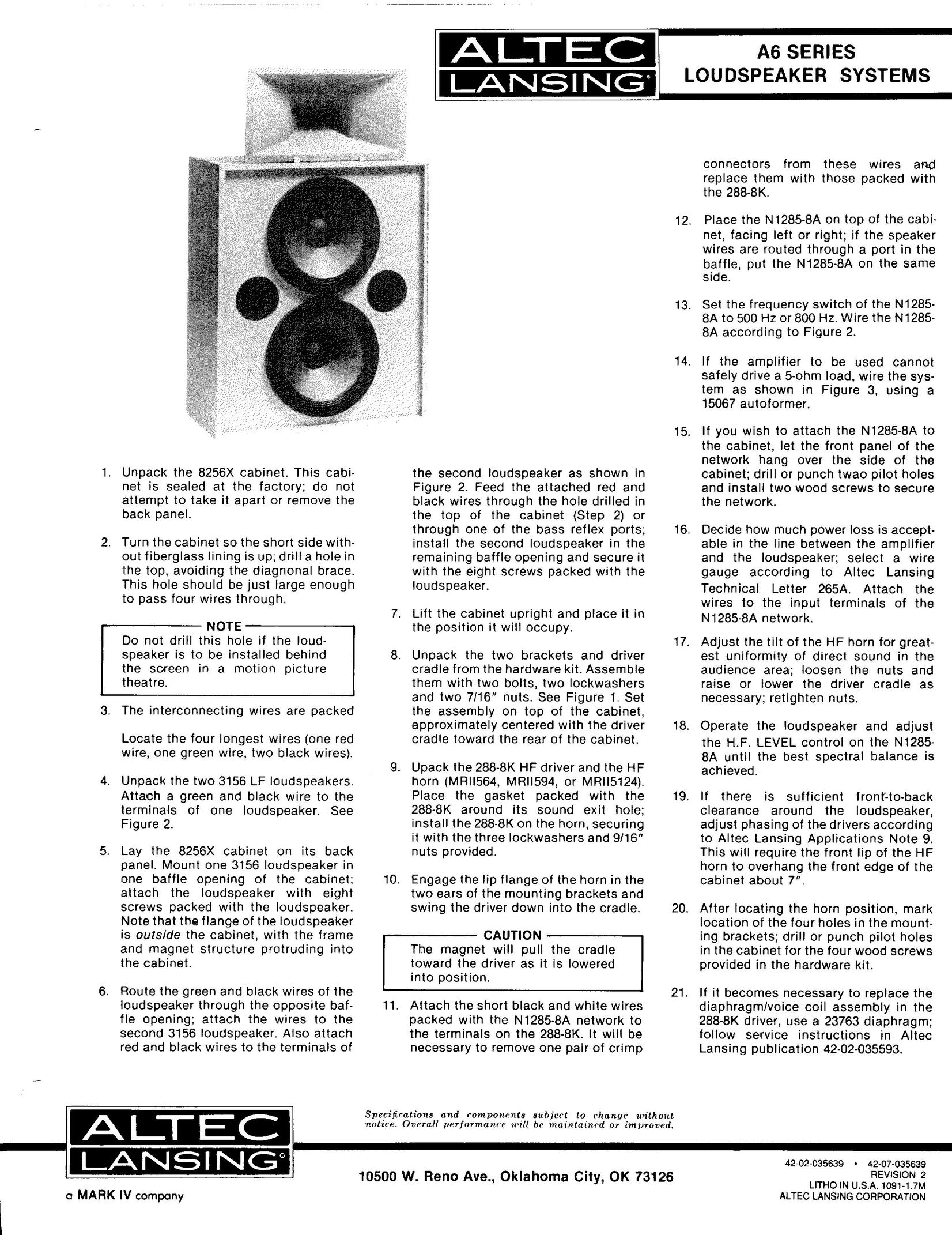 Altec Lansing A6 Series Portable Speaker User Manual