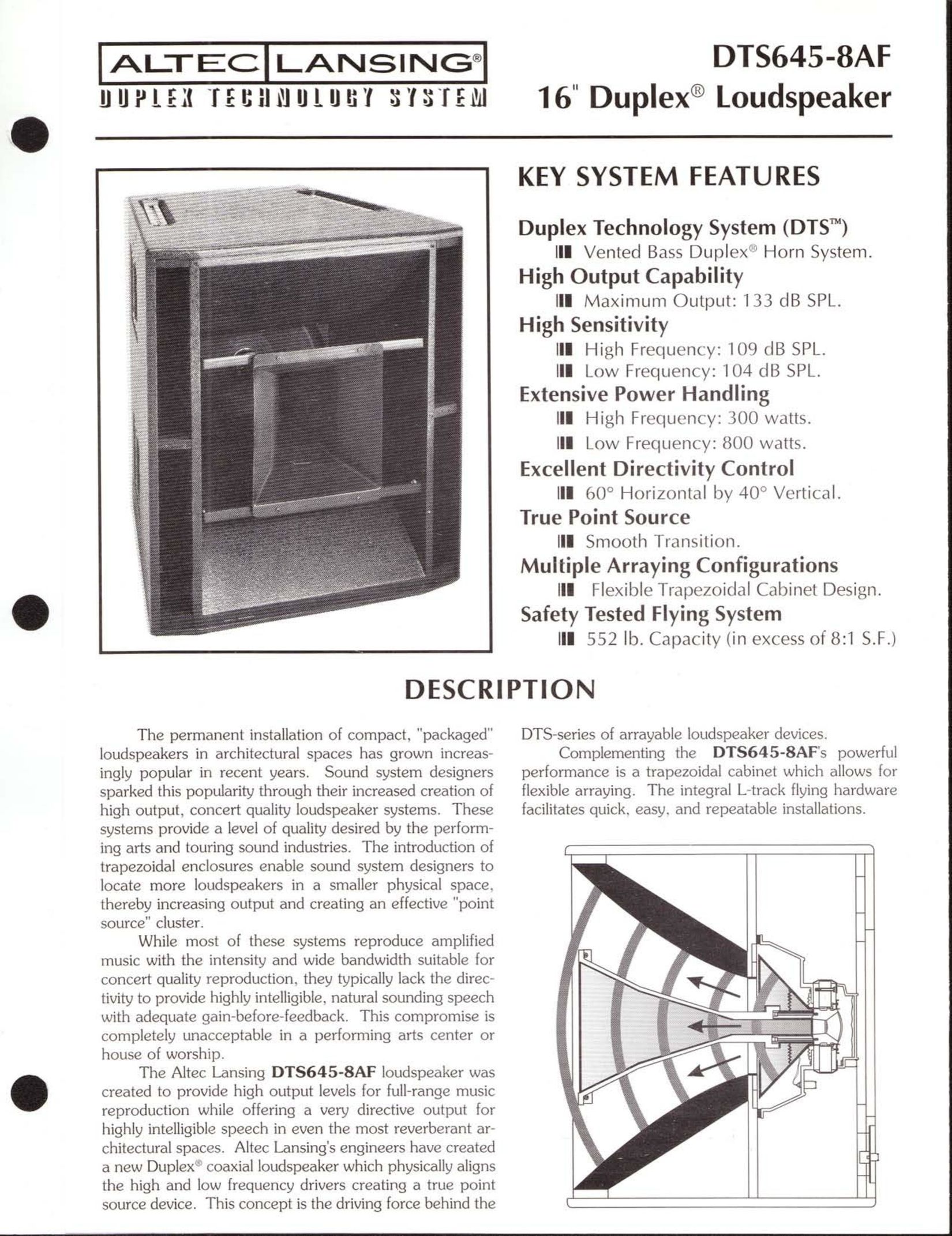 Altec Lansing DTS645-8AF Portable Speaker User Manual