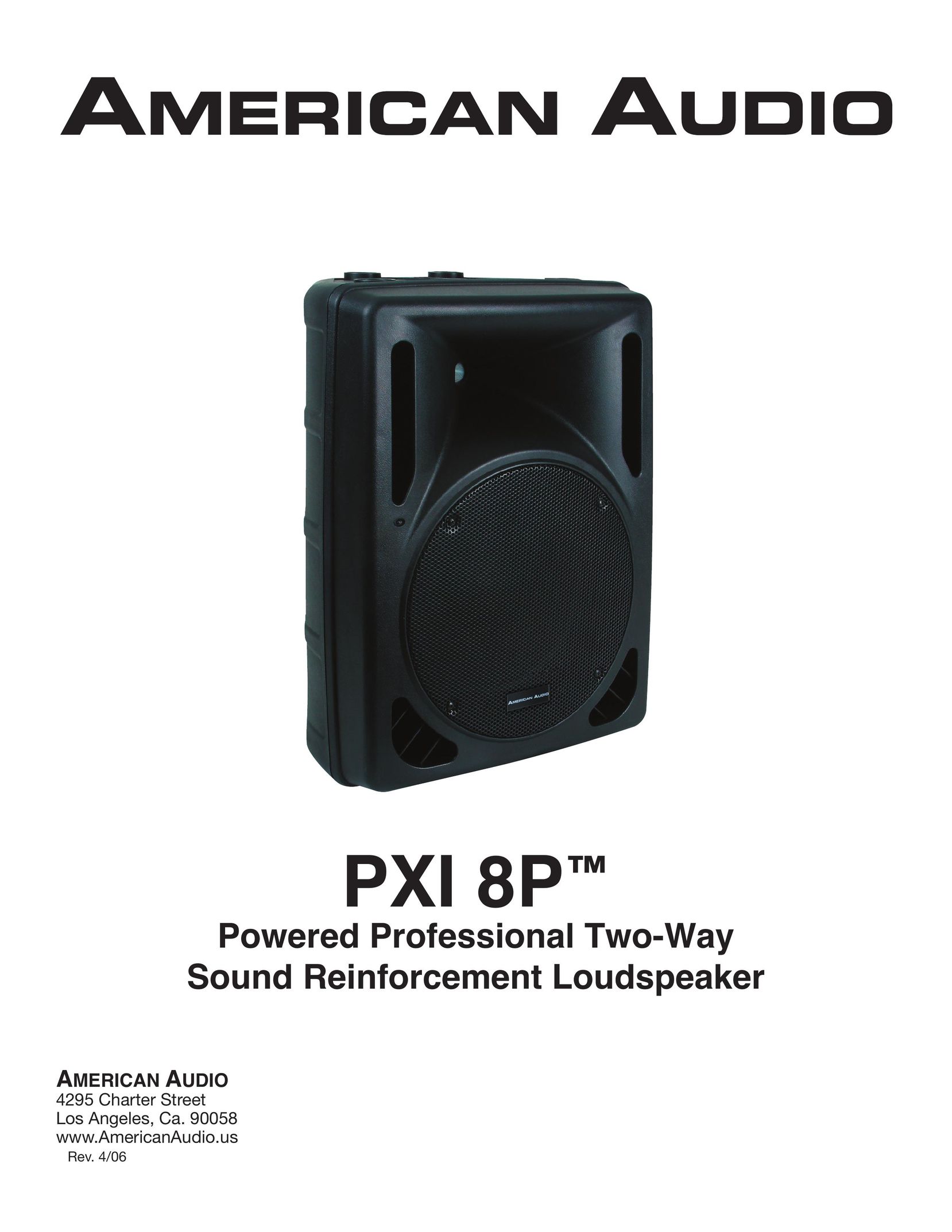 American Audio PXI 8P Portable Speaker User Manual