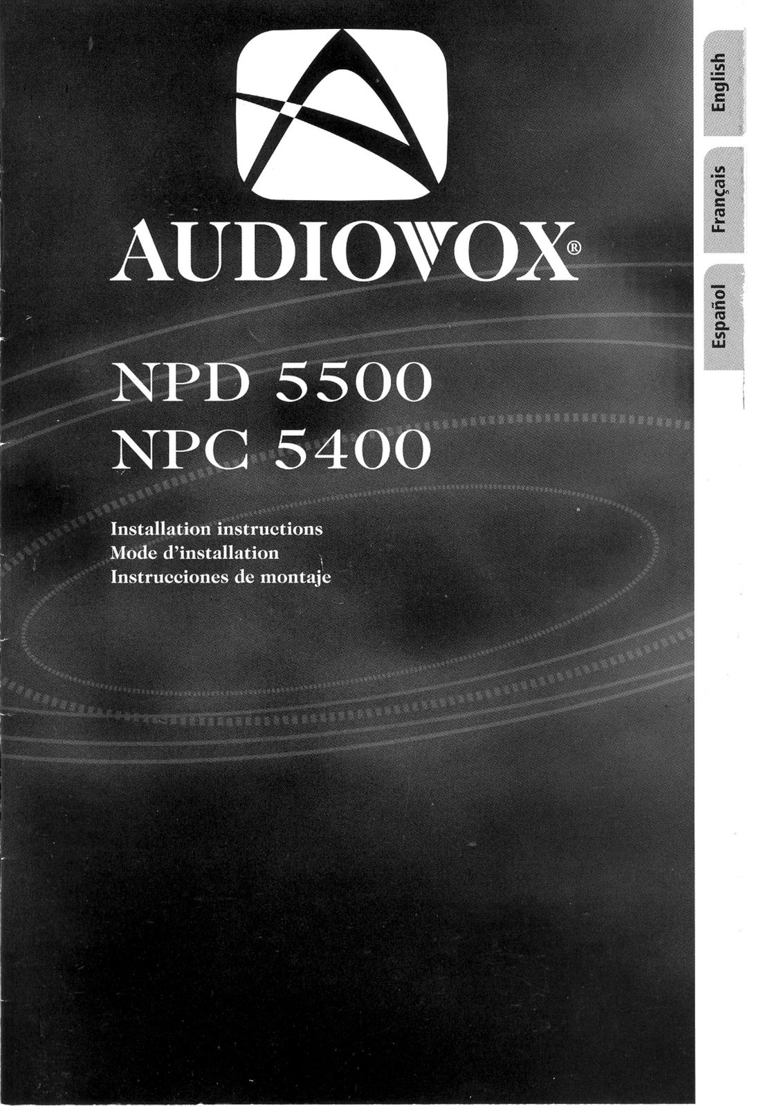 Audiovox NPD 5400 Portable Speaker User Manual