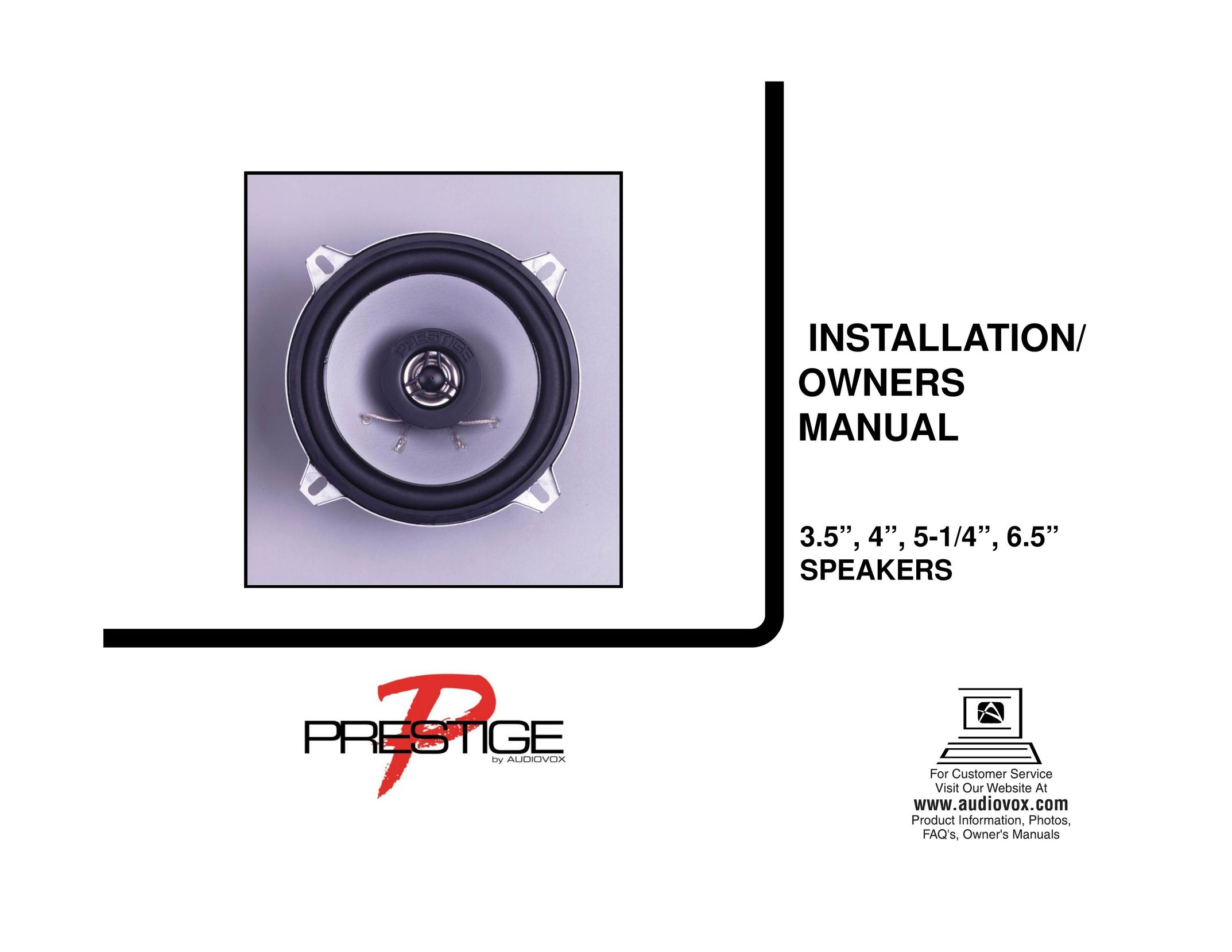 Audiovox PS-2351 Portable Speaker User Manual