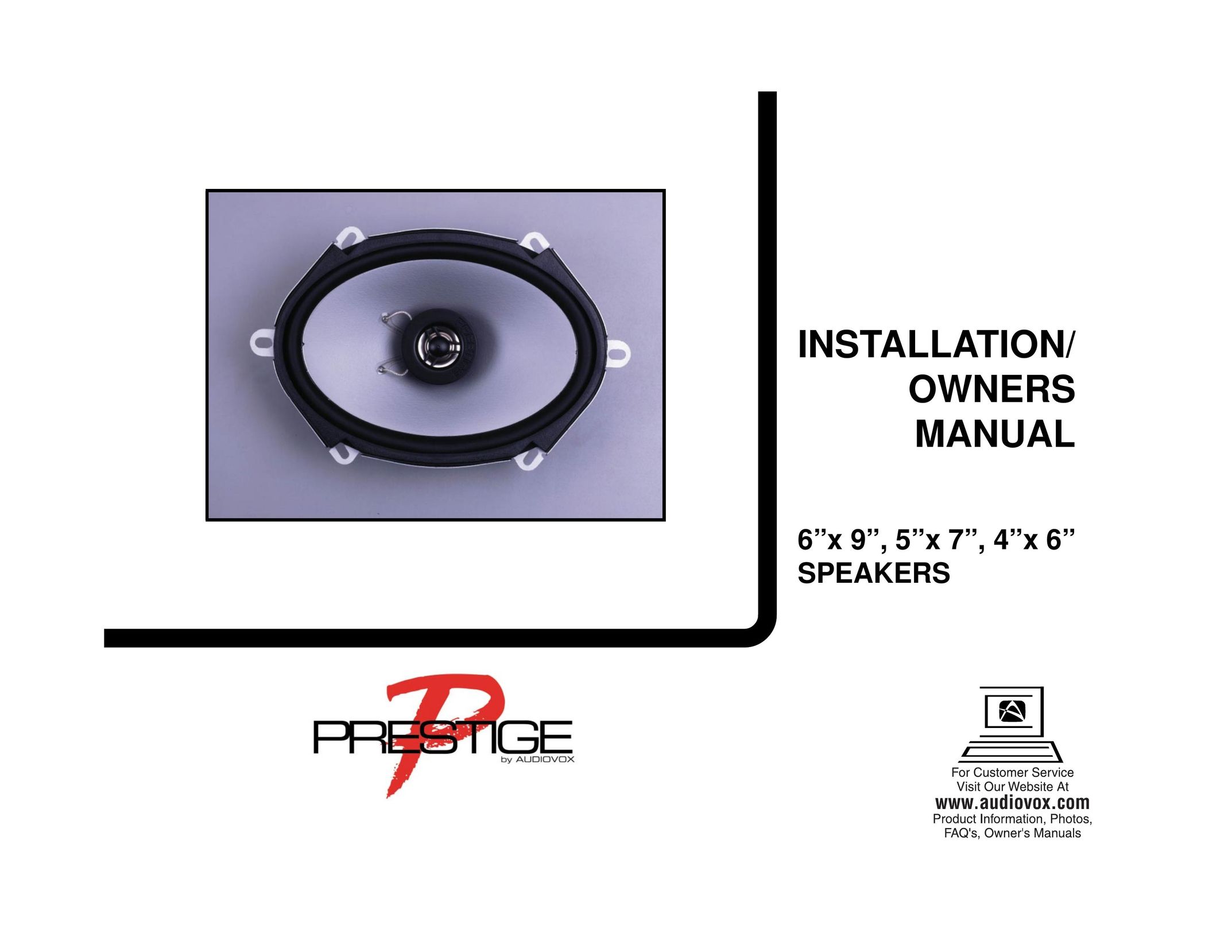 Audiovox PS-2695 Portable Speaker User Manual