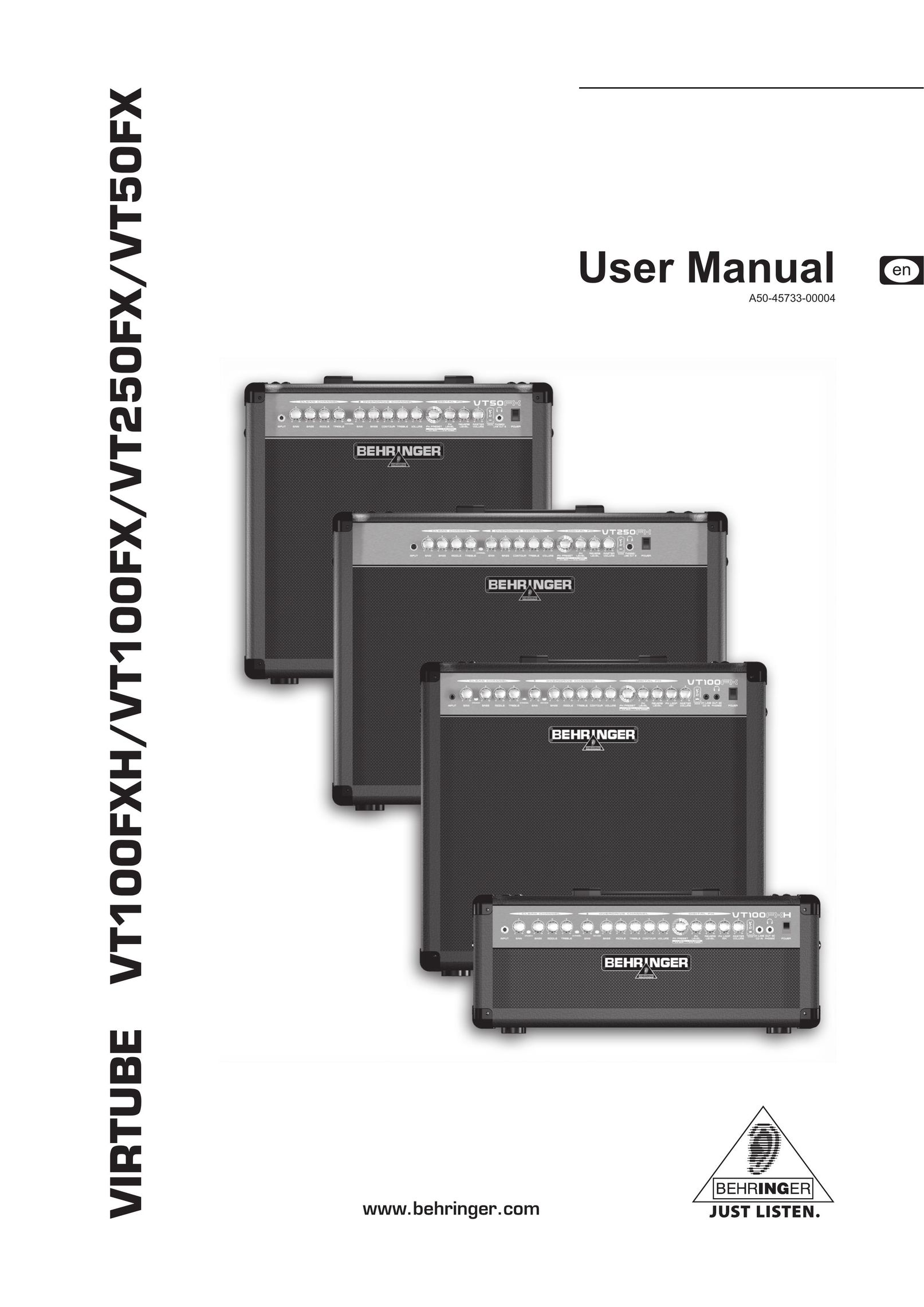 Behringer VT100FX Portable Speaker User Manual