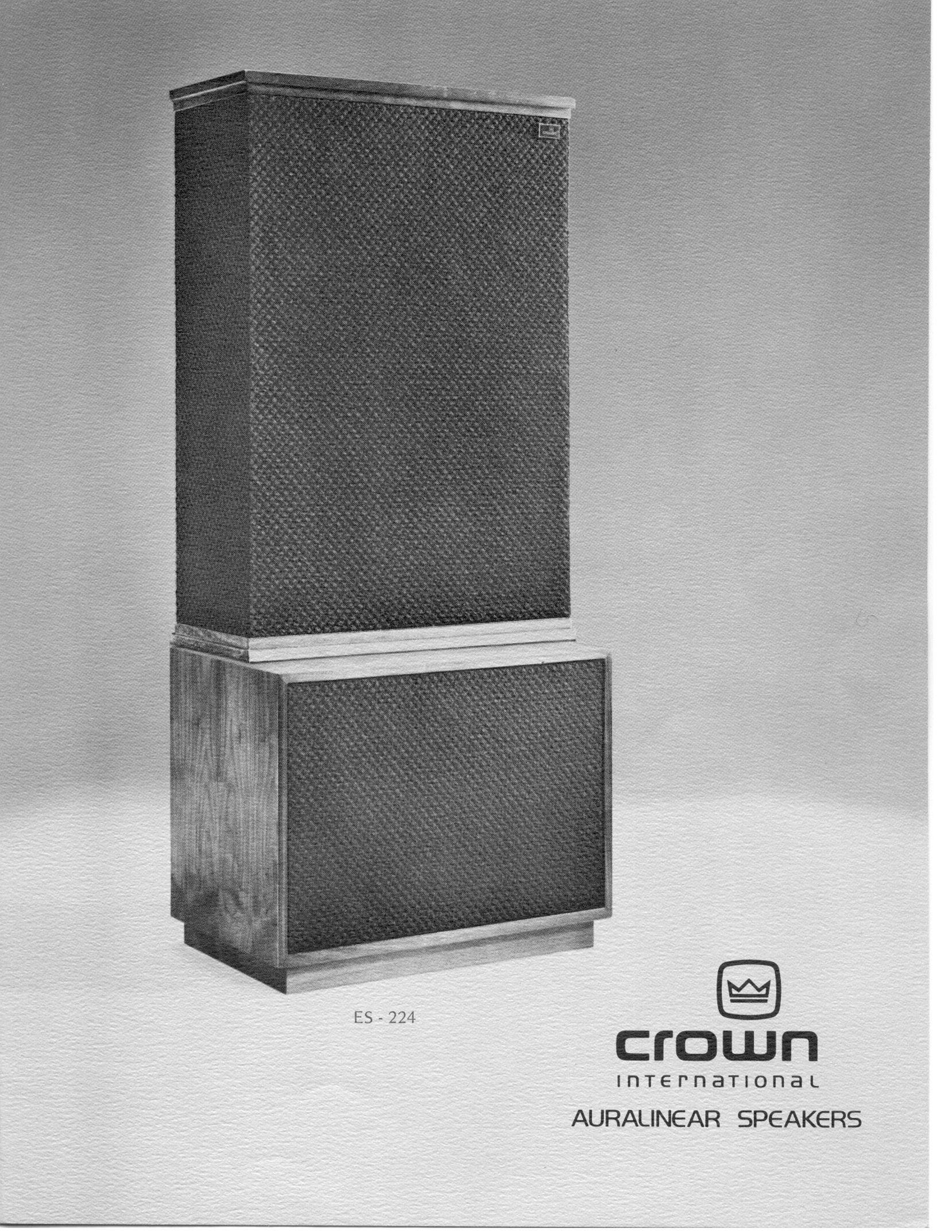 Crown Audio ES-224 Portable Speaker User Manual