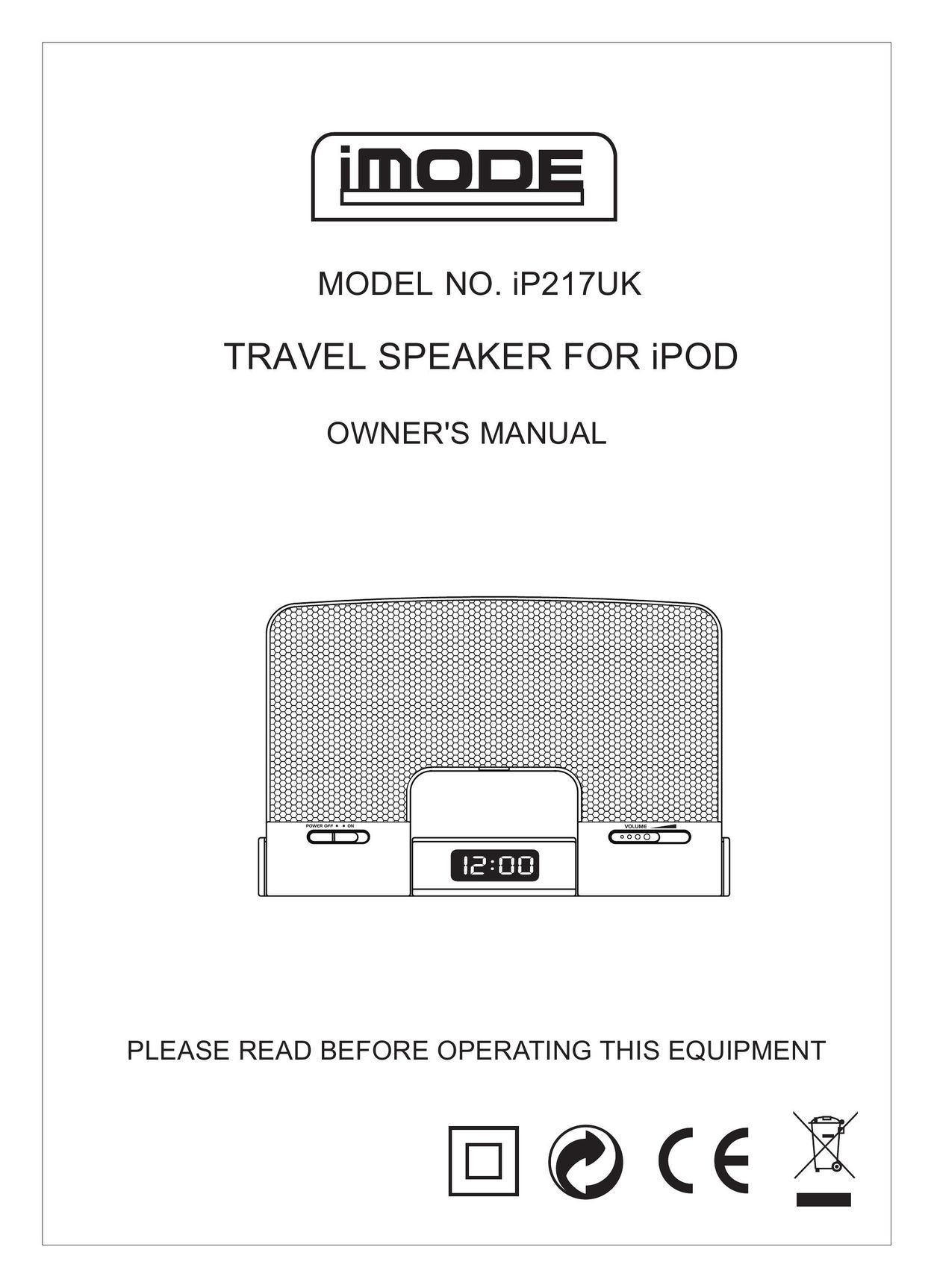 Curtis iP217UK Portable Speaker User Manual